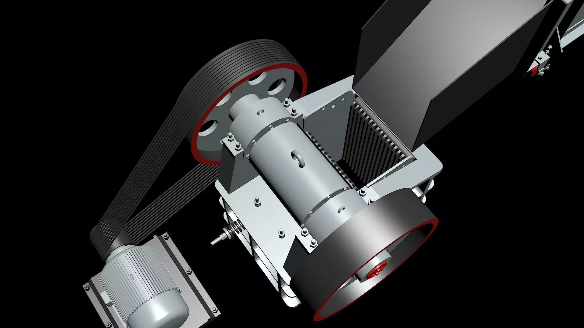 jaw crusher 3D model_8