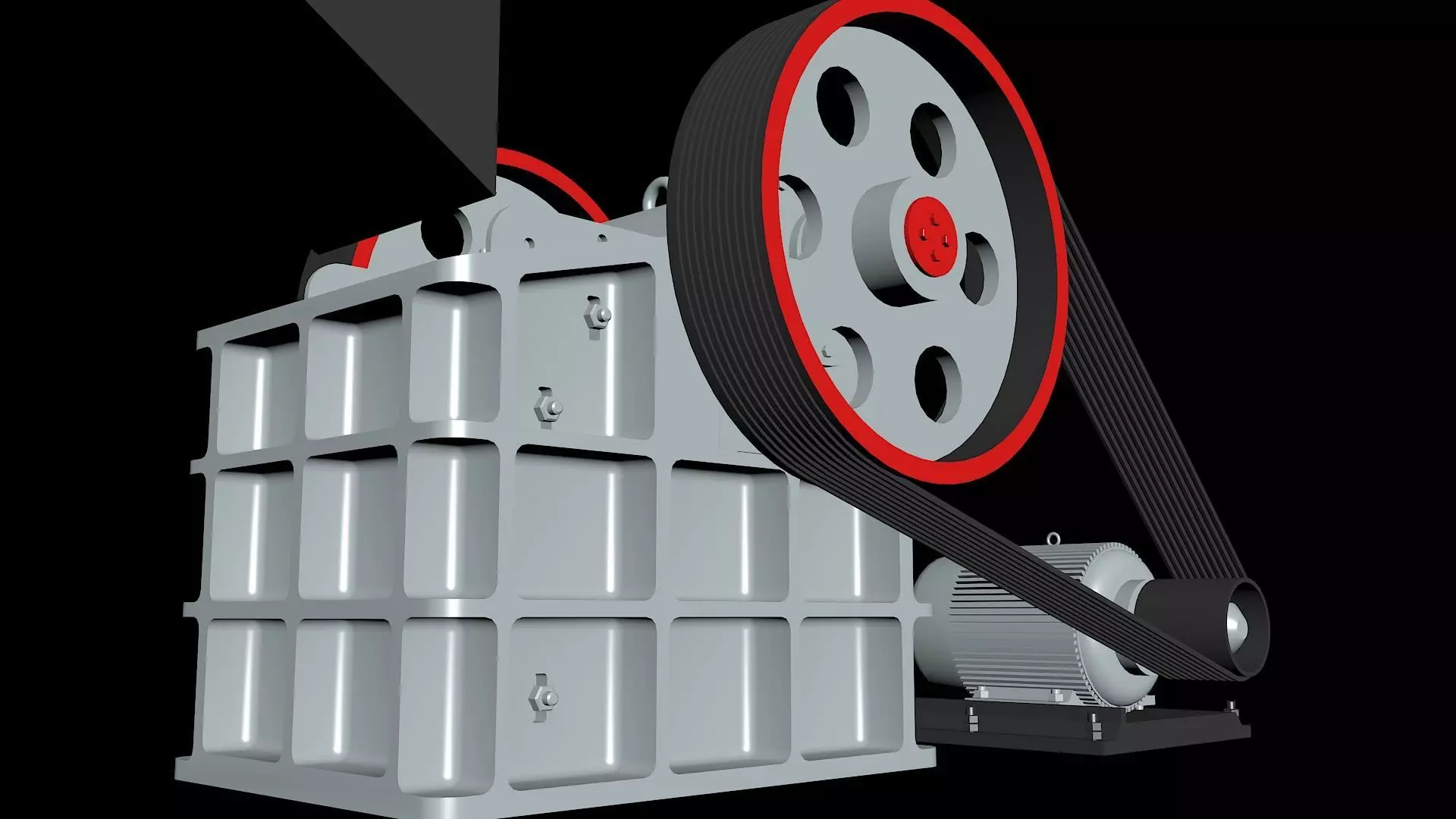 jaw crusher 3D model_2