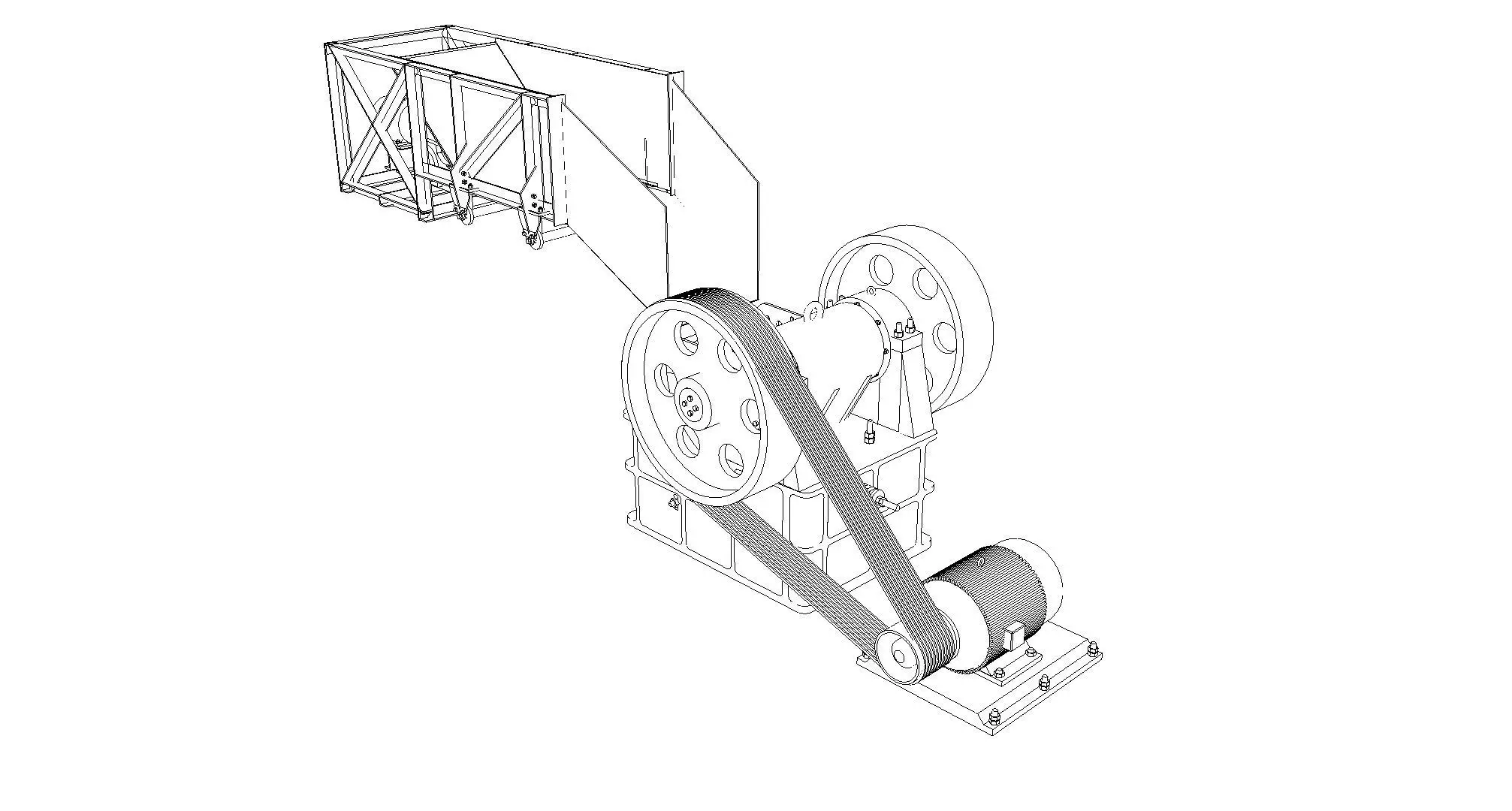 jaw crusher 3D model_4