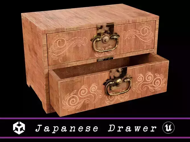 Japanese Vintage Wooden Drawer