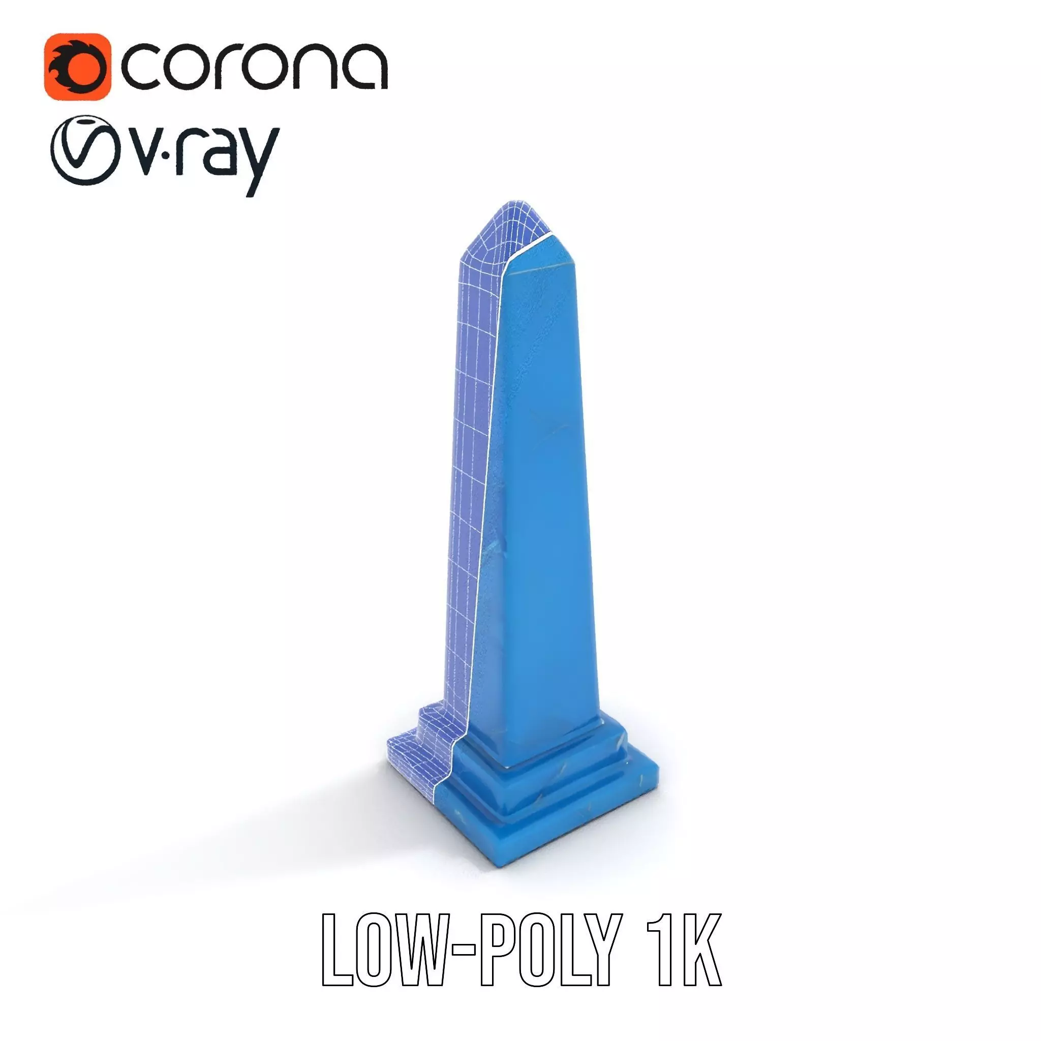 Azure Marble Obelisk model pack Low-poly 3D model_22