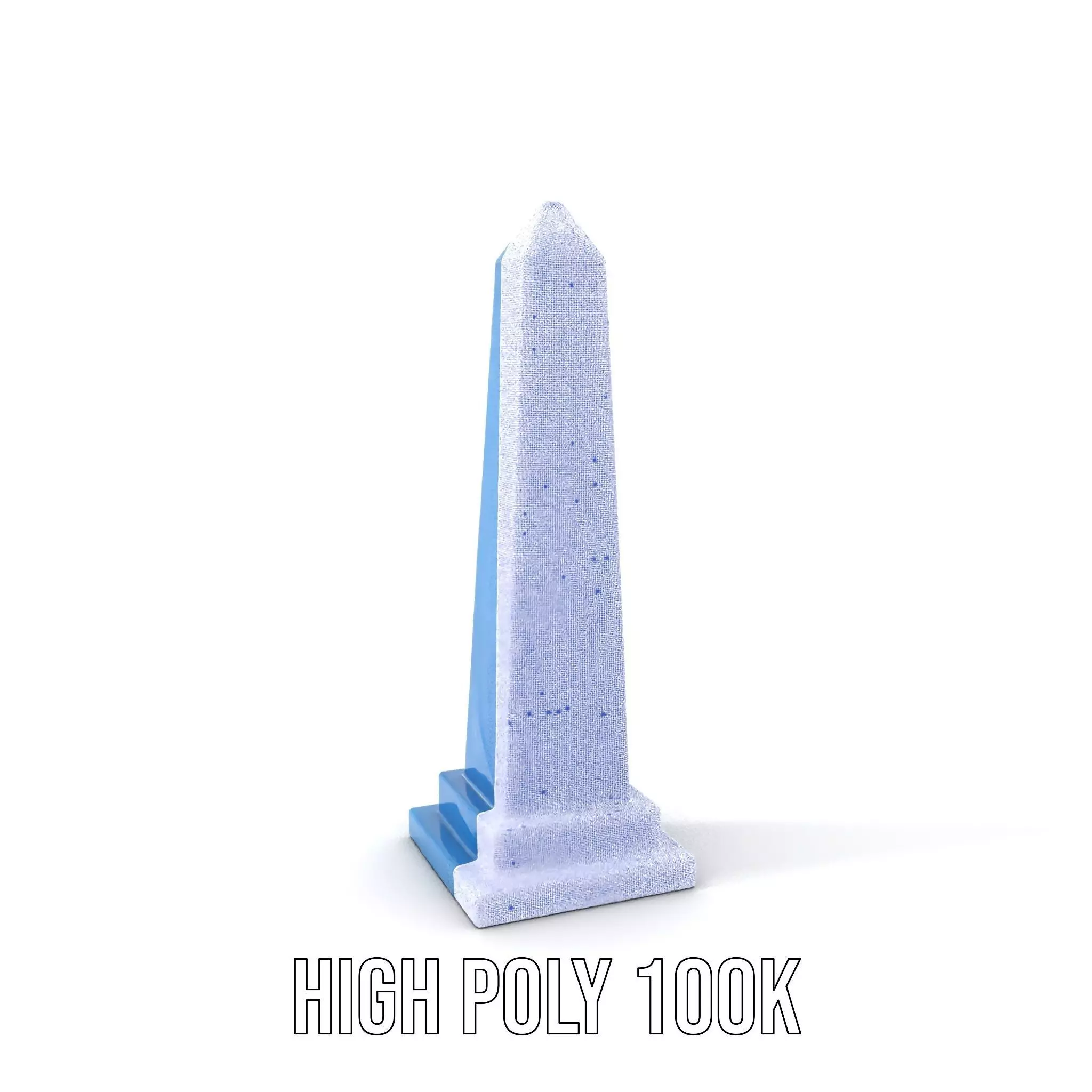 Azure Marble Obelisk model pack Low-poly 3D model_4