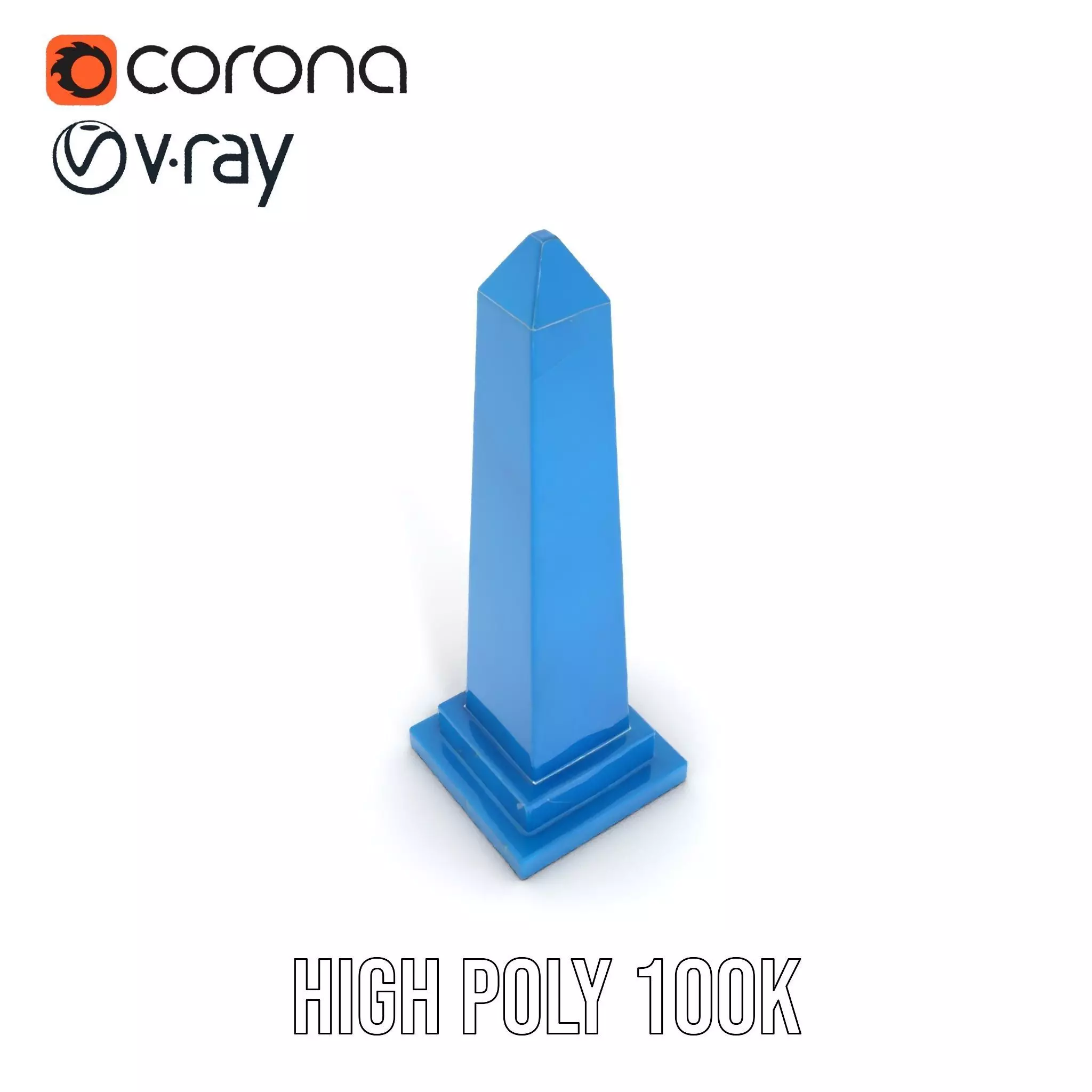 Azure Marble Obelisk model pack Low-poly 3D model_20