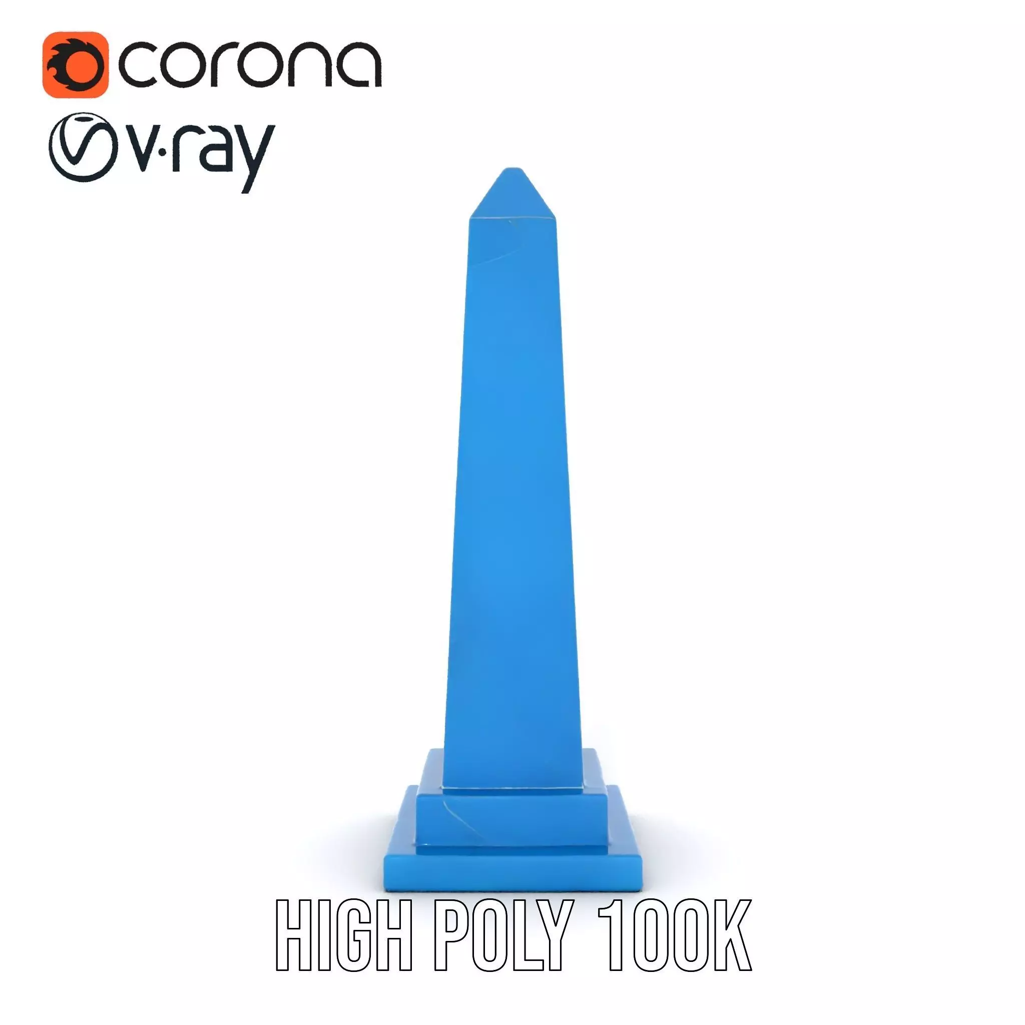 Azure Marble Obelisk model pack Low-poly 3D model_23