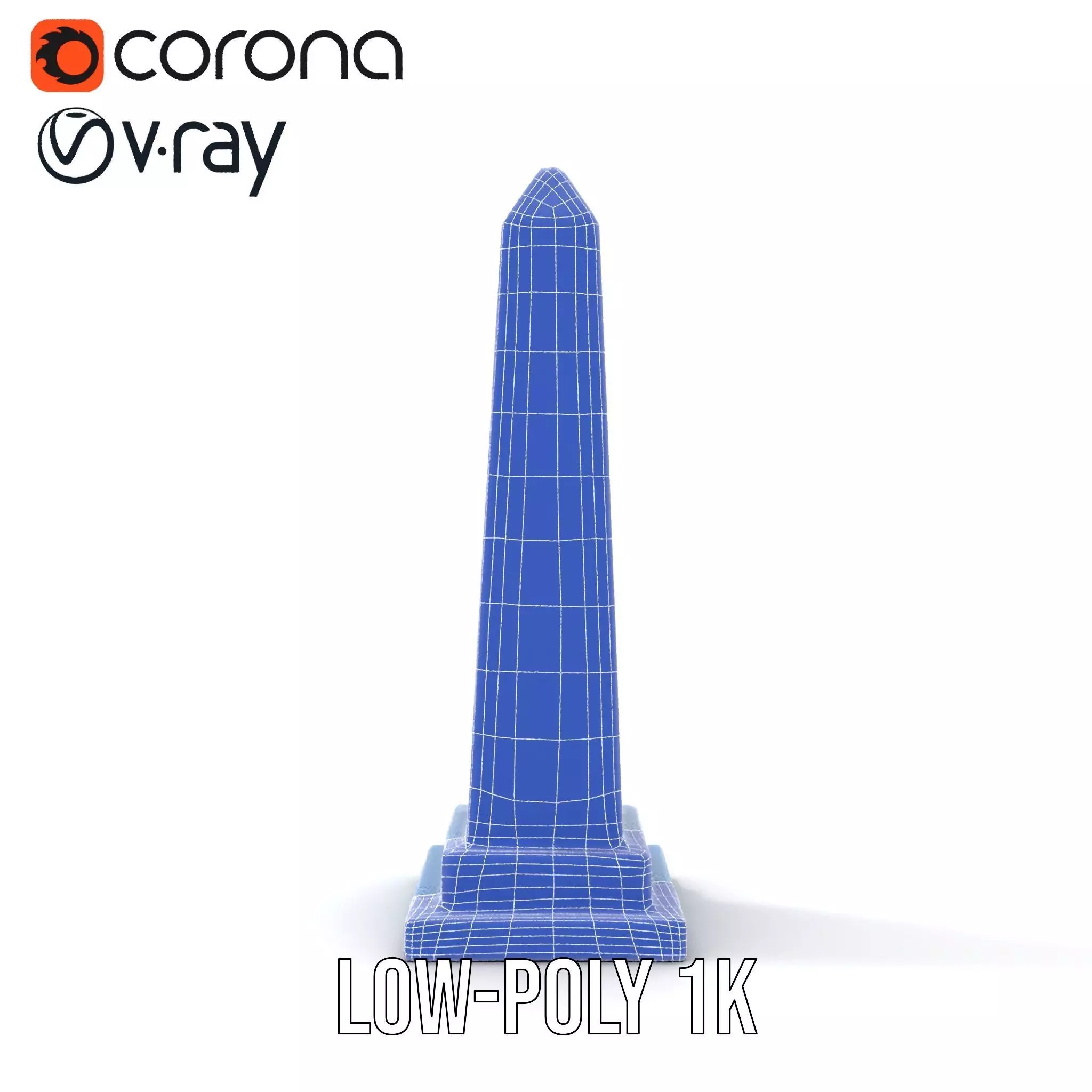 Azure Marble Obelisk model pack Low-poly 3D model_9