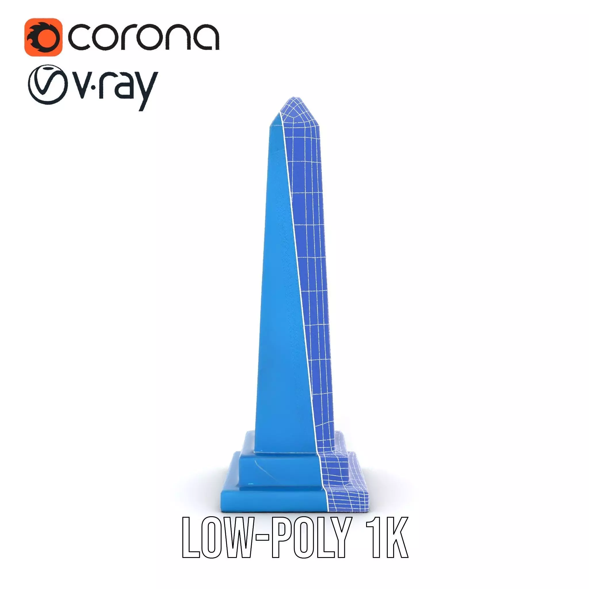 Azure Marble Obelisk model pack Low-poly 3D model_14