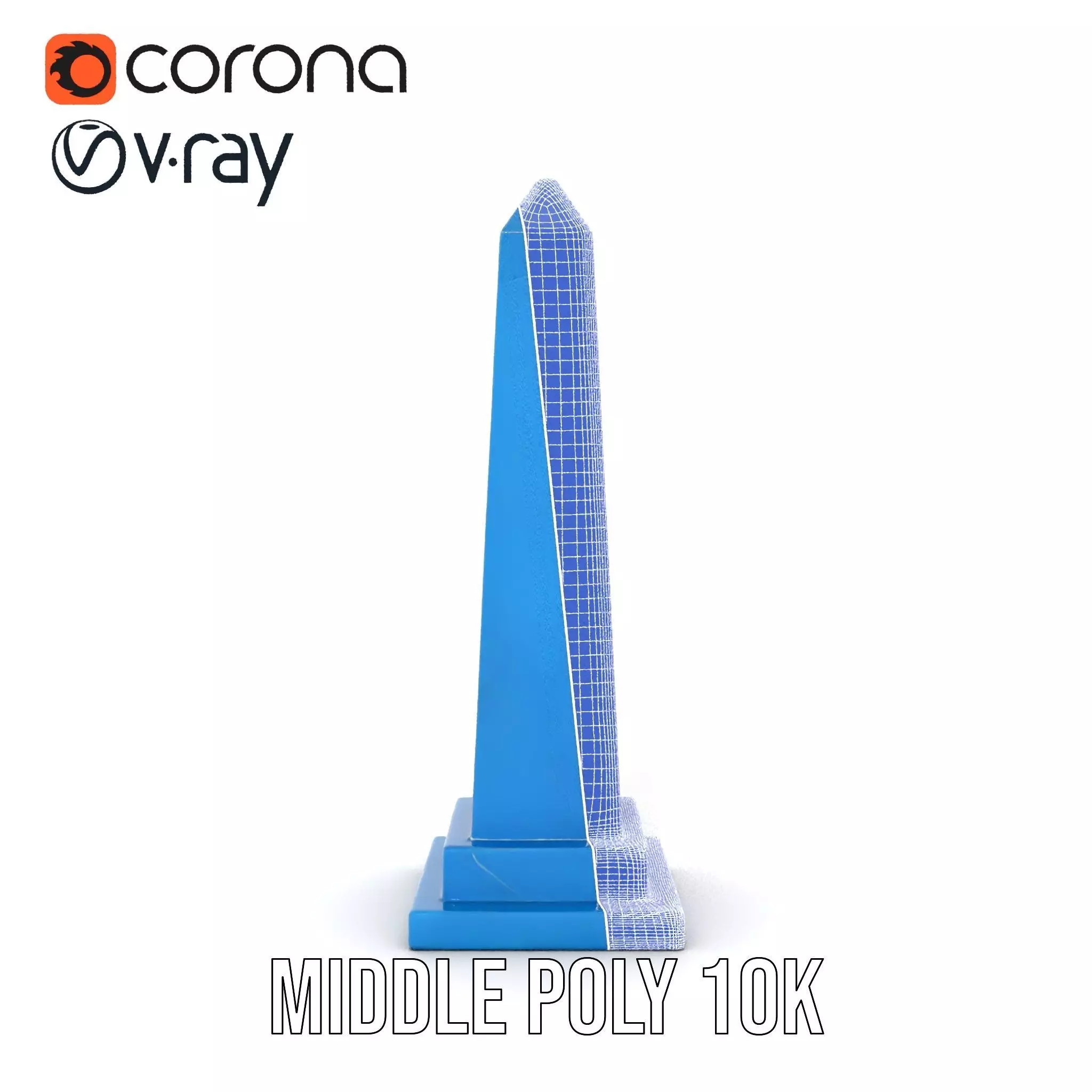 Azure Marble Obelisk model pack Low-poly 3D model_30