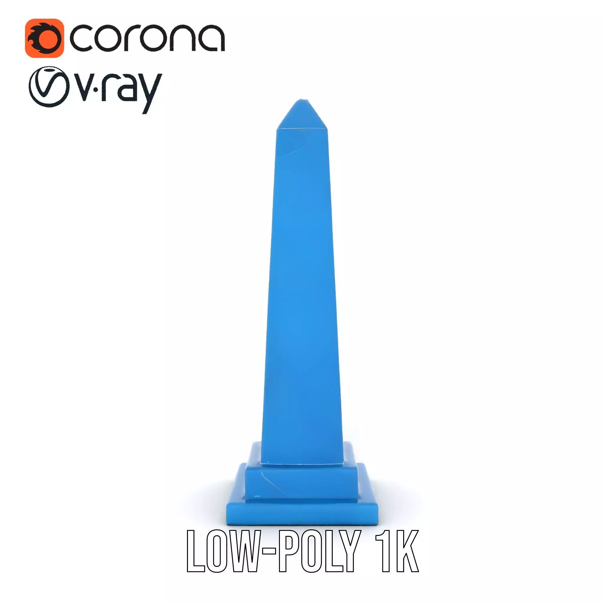 Azure Marble Obelisk model pack Low-poly 3D model_16