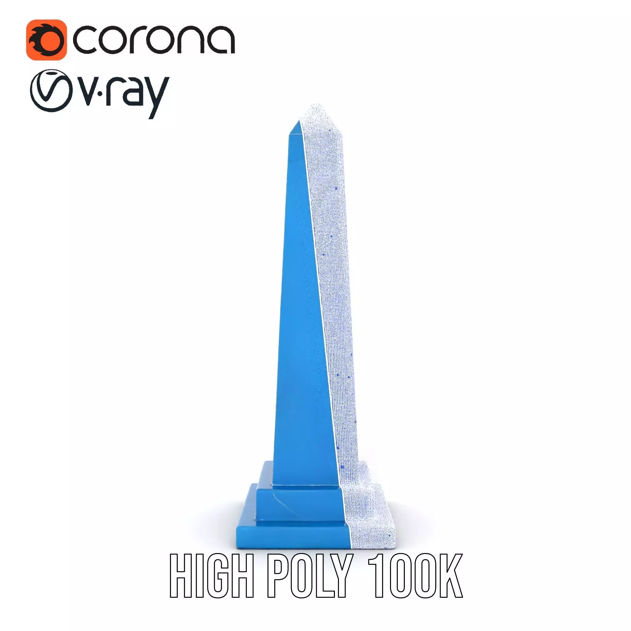 Azure Marble Obelisk model pack Low-poly 3D model_33