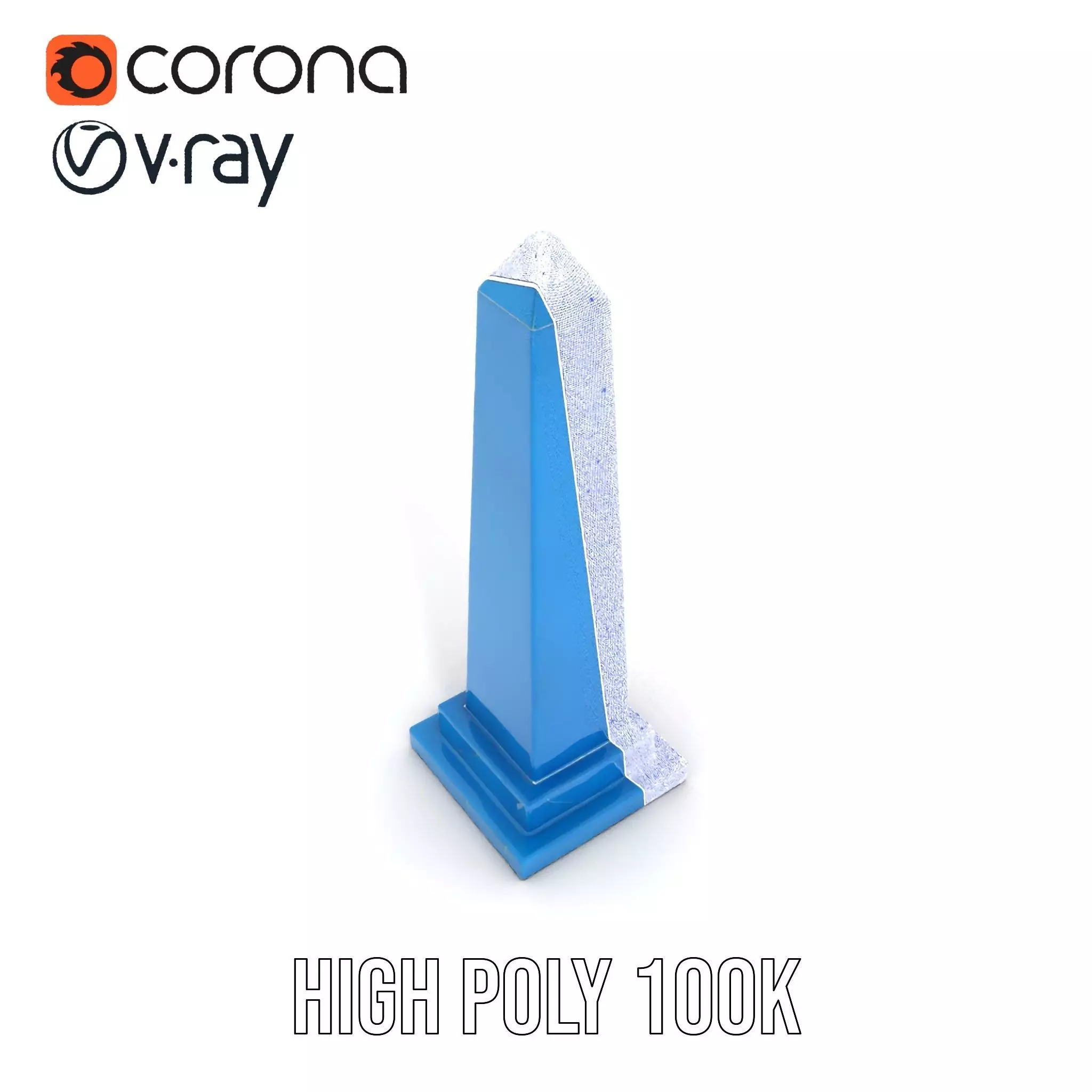 Azure Marble Obelisk model pack Low-poly 3D model_32