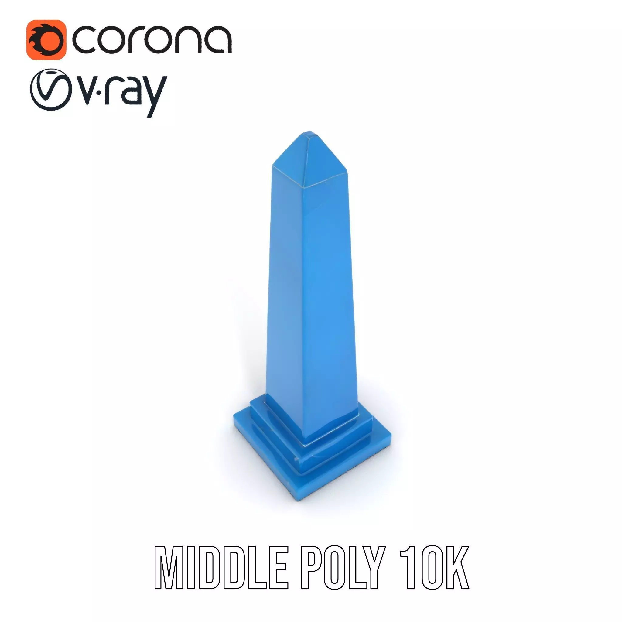 Azure Marble Obelisk model pack Low-poly 3D model_5