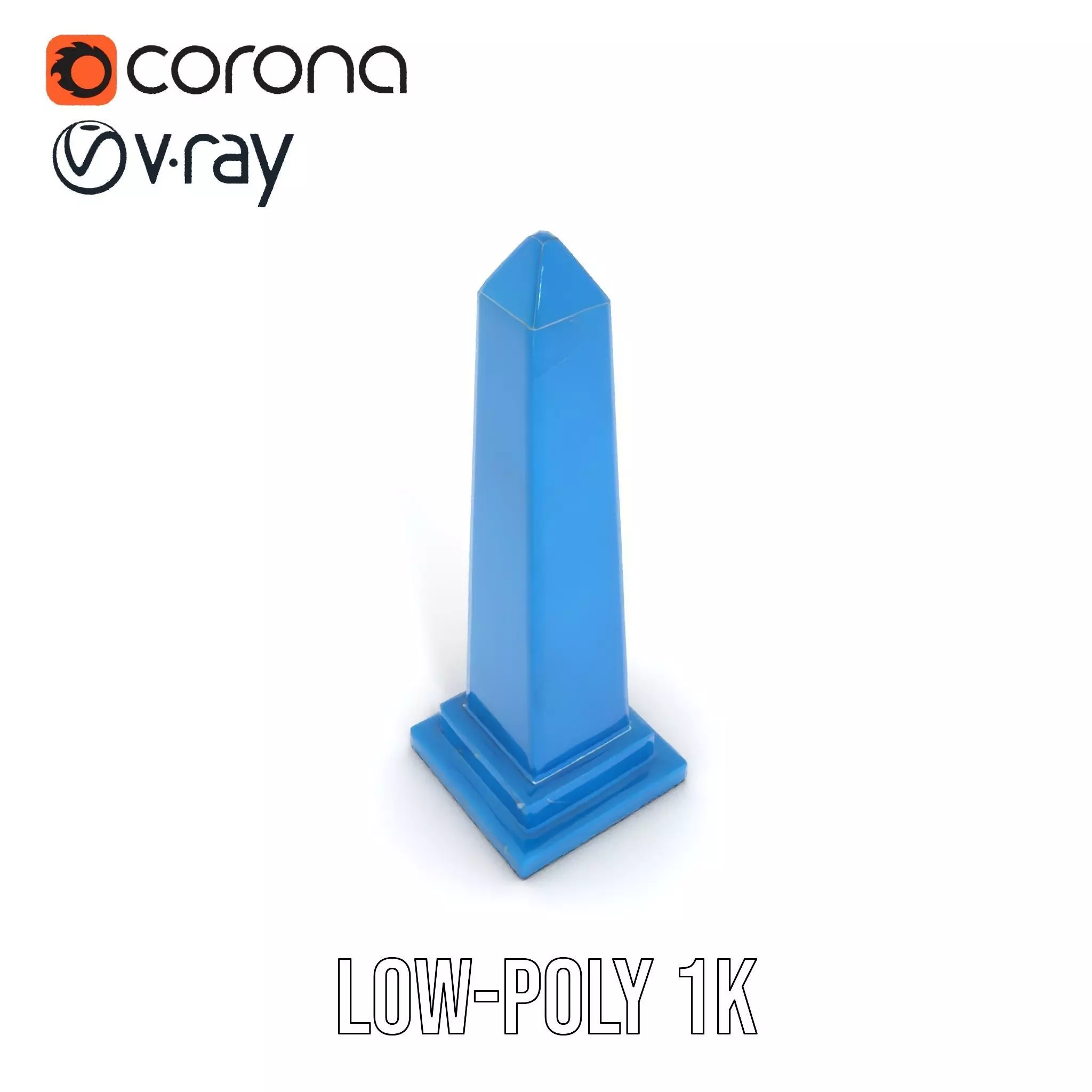 Azure Marble Obelisk model pack Low-poly 3D model_25
