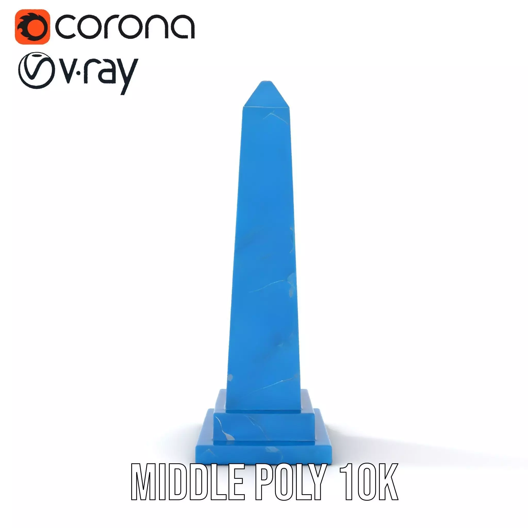 Azure Marble Obelisk model pack Low-poly 3D model_18
