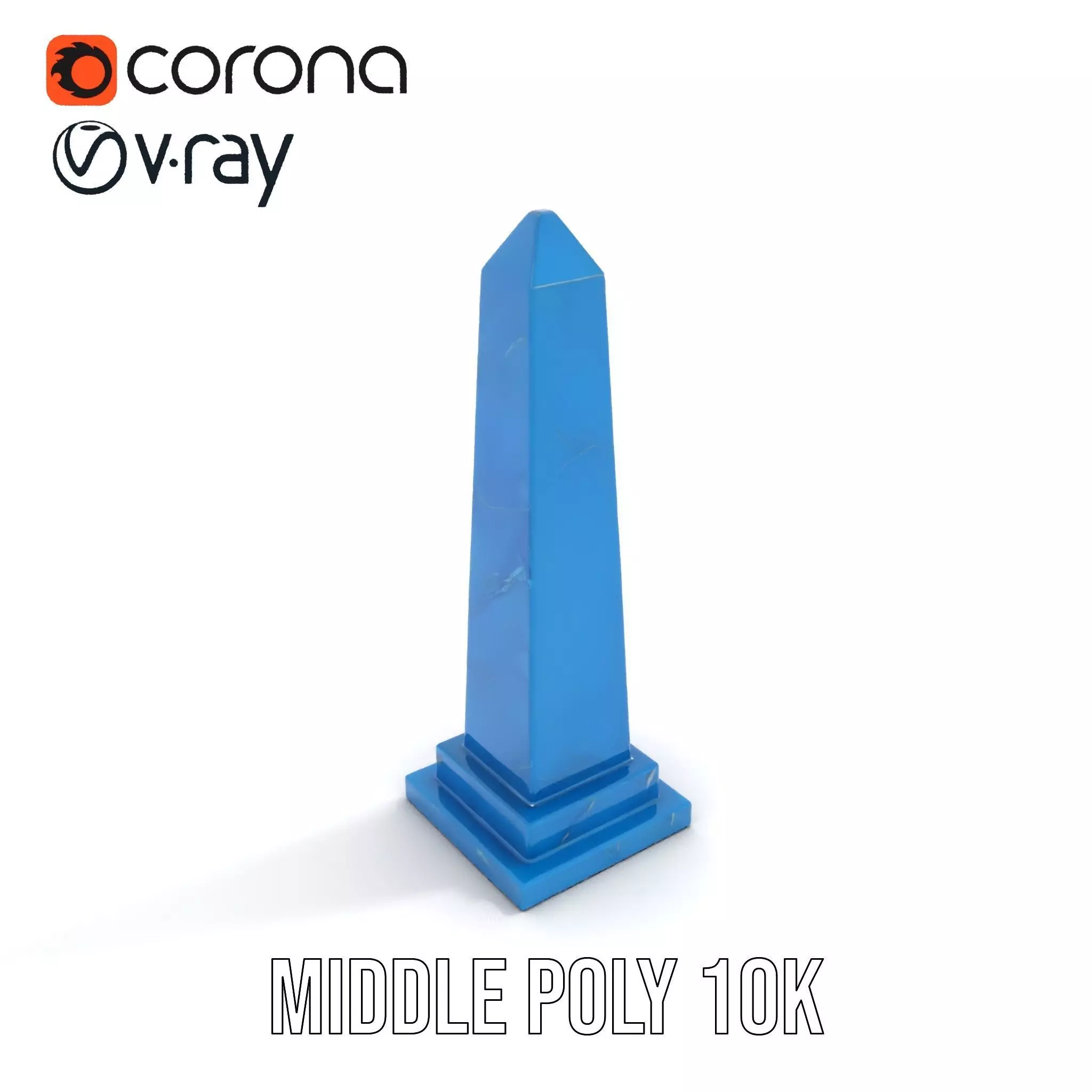 Azure Marble Obelisk model pack Low-poly 3D model_11