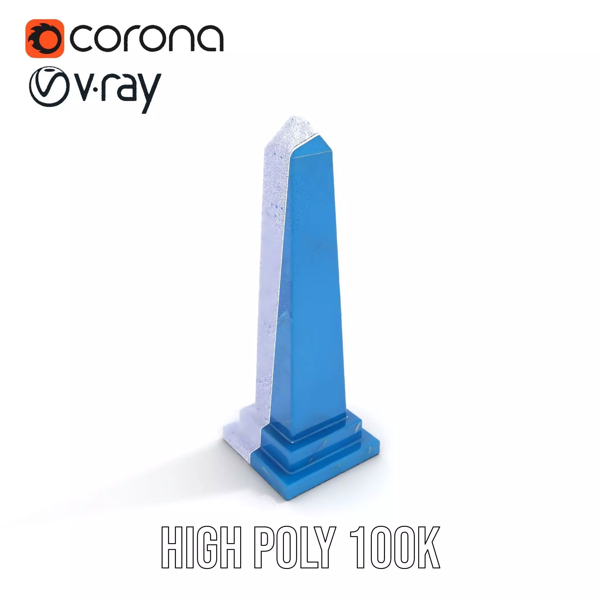 Azure Marble Obelisk model pack Low-poly 3D model_26