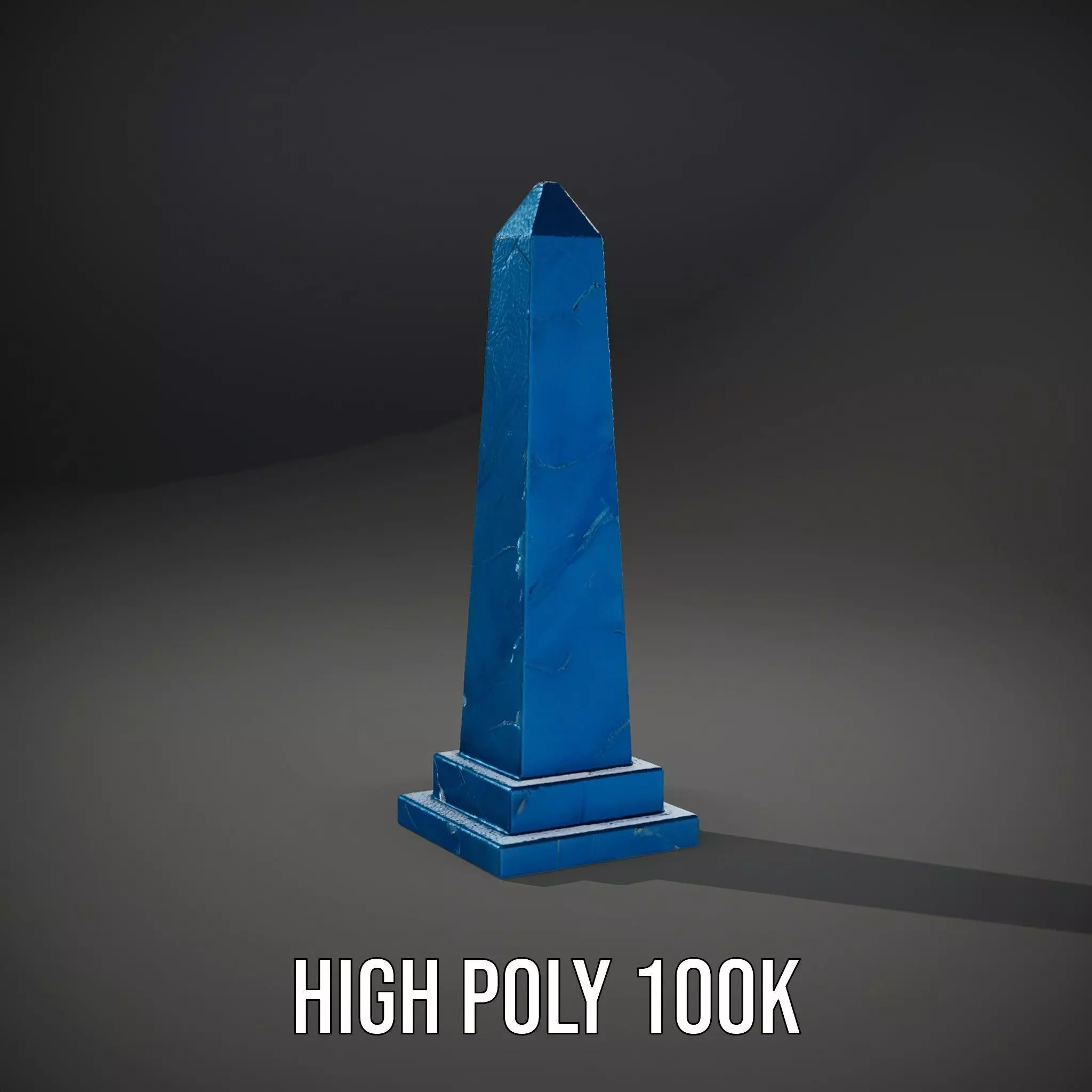 Azure Marble Obelisk model pack Low-poly 3D model_8