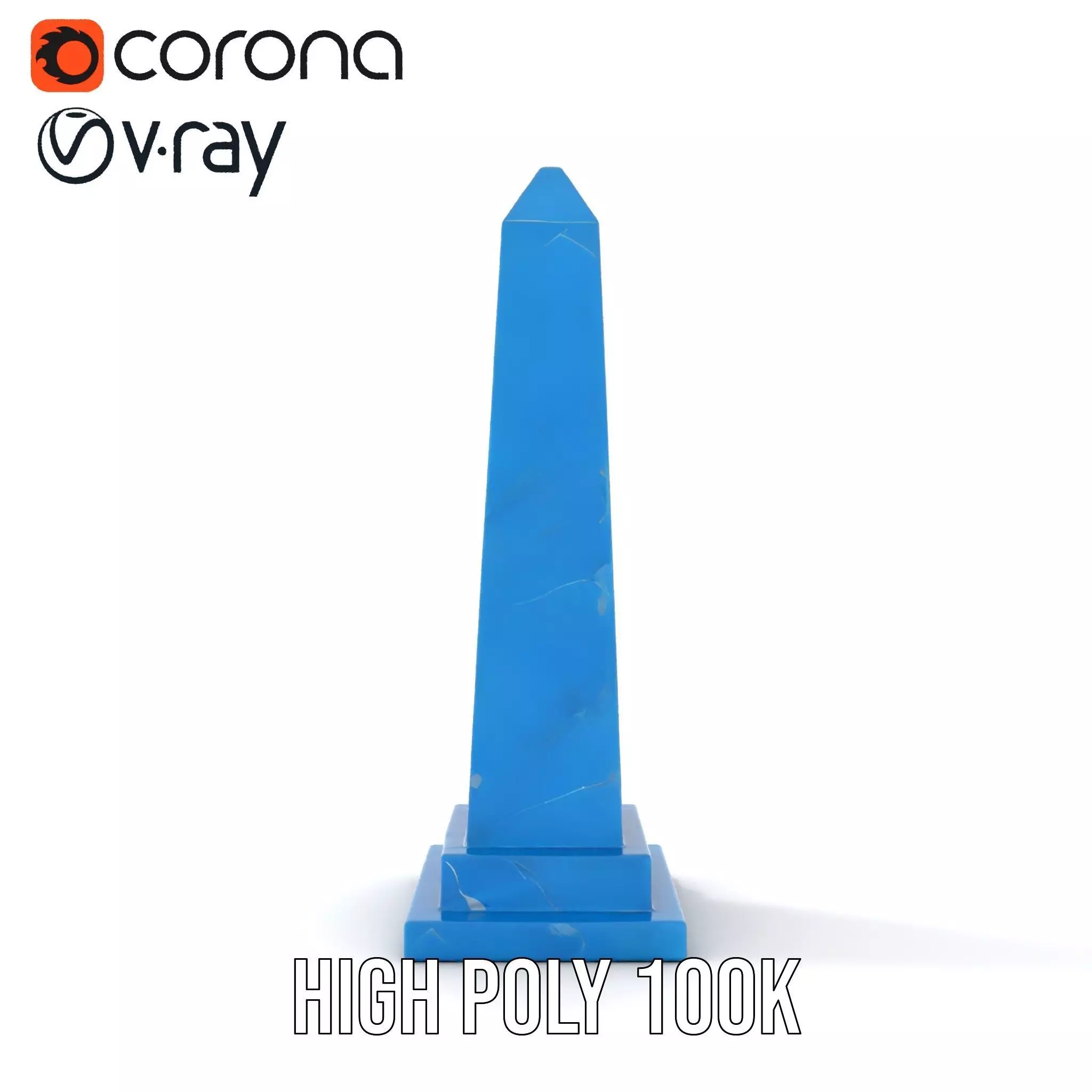 Azure Marble Obelisk model pack Low-poly 3D model_17
