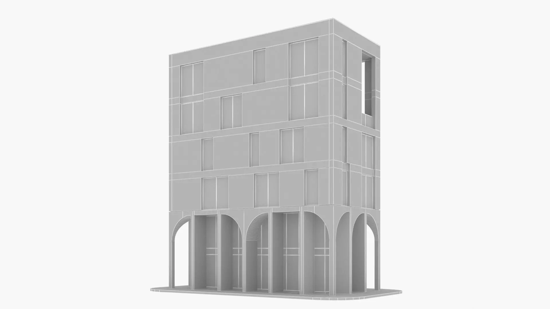 apartment Low-poly 3D model_9