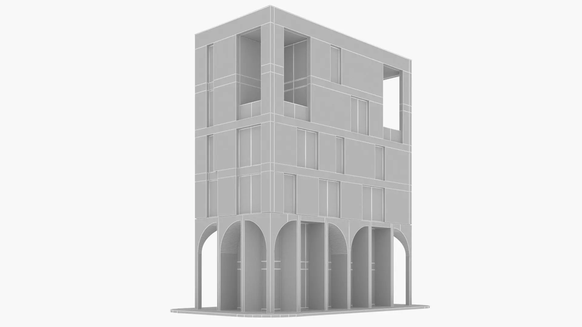 apartment Low-poly 3D model_8