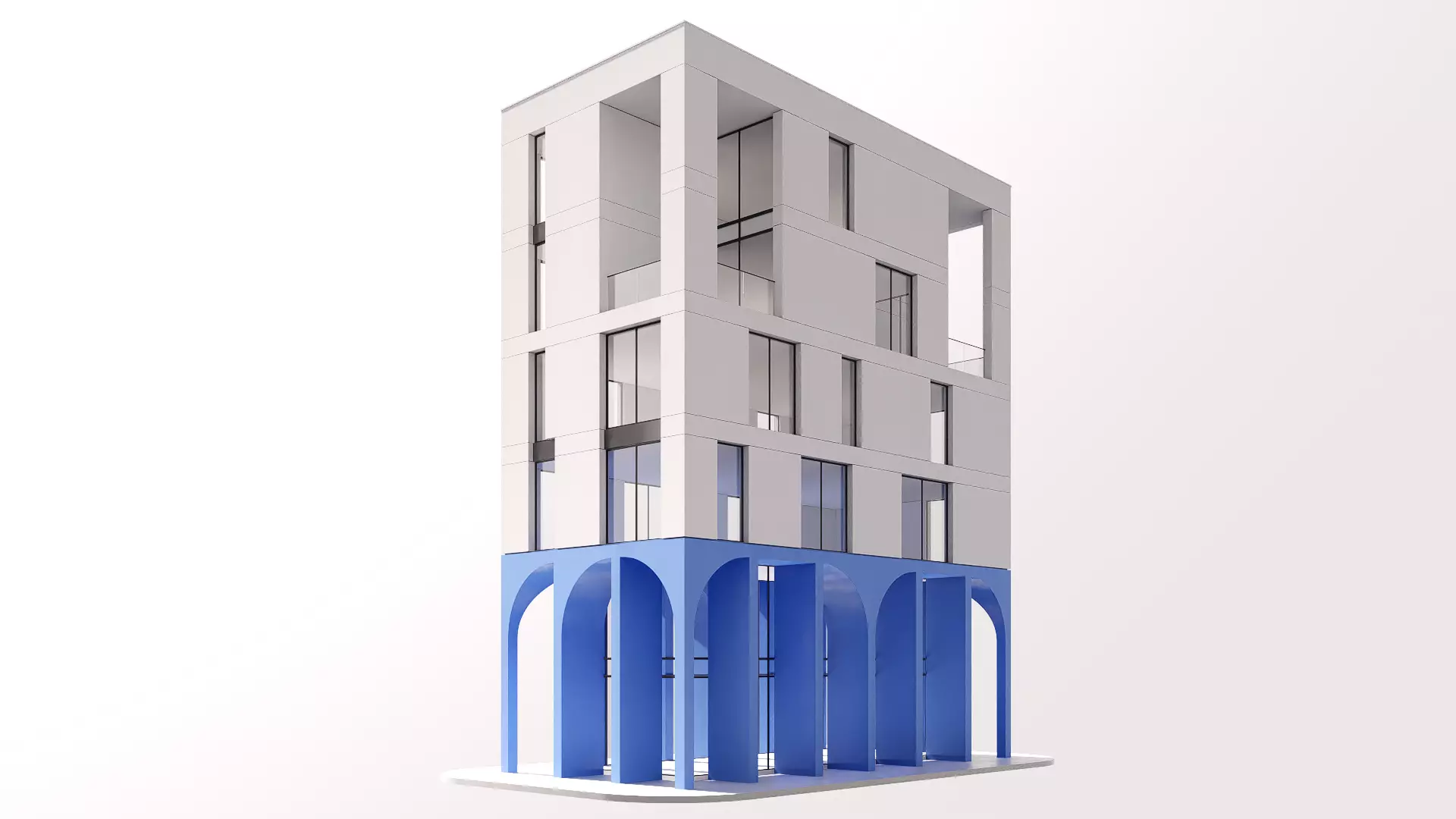 apartment Low-poly 3D model_1