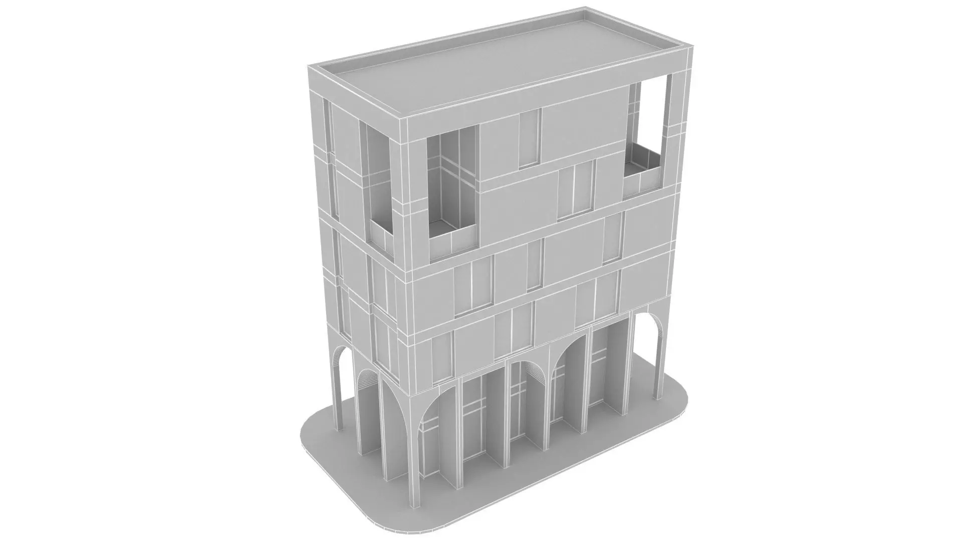 apartment Low-poly 3D model_7