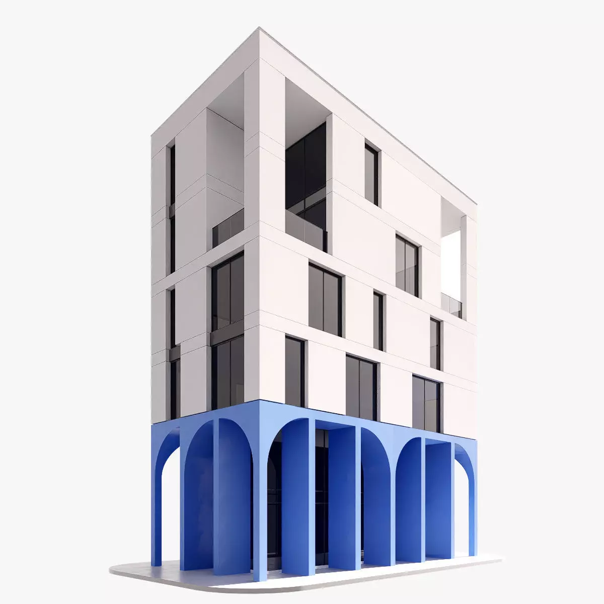 apartment Low-poly 3D model_6