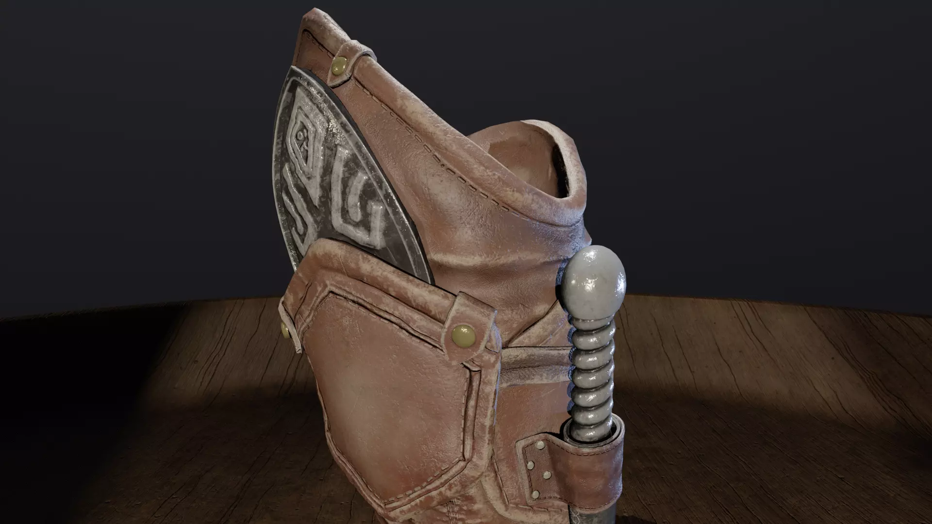 Stylized Boot Low-poly 3D model_5