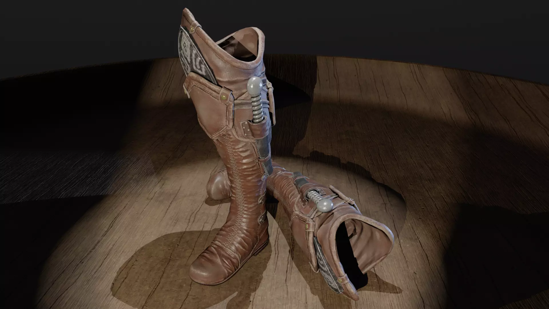 Stylized Boot Low-poly 3D model_4