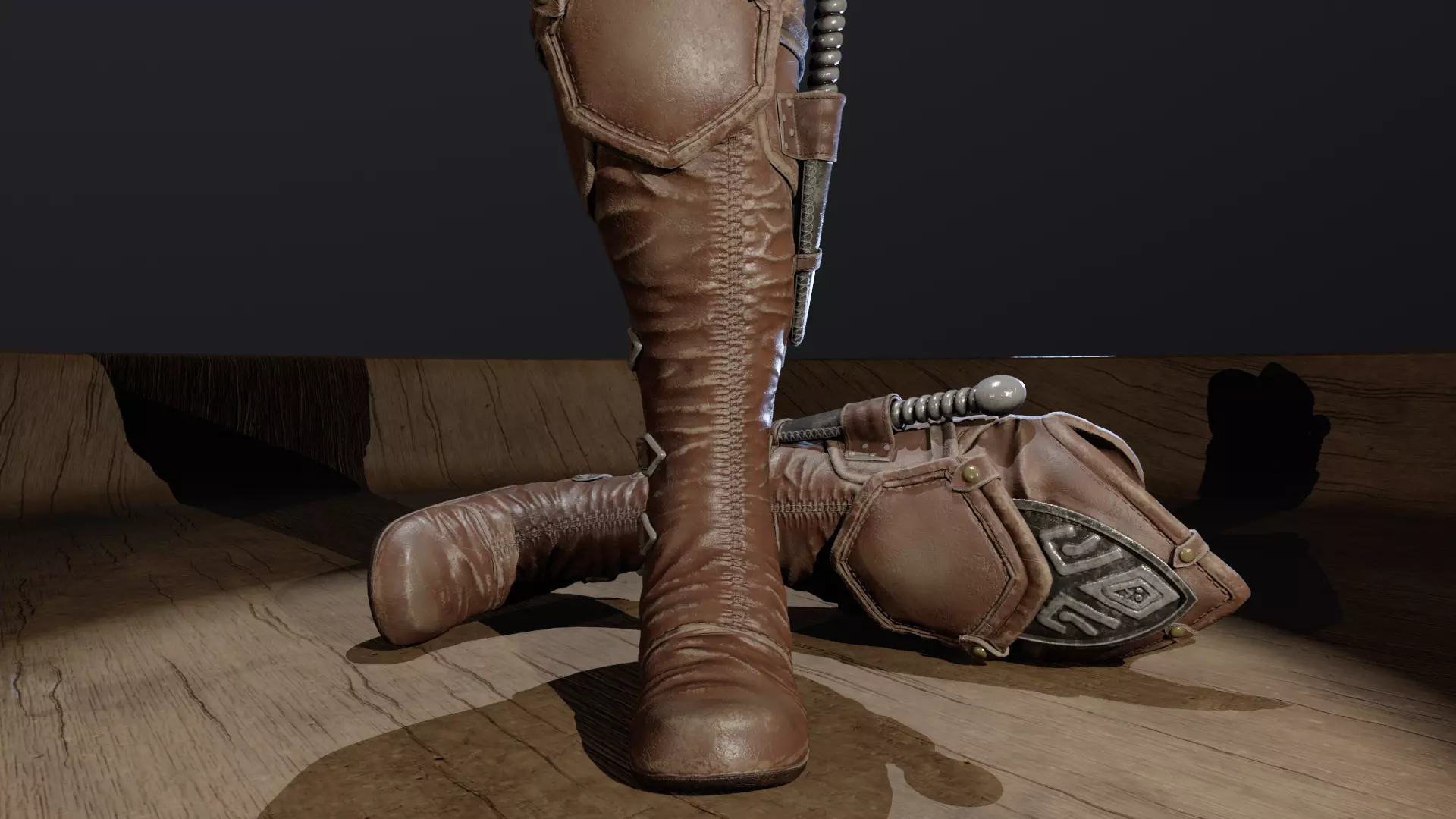 Stylized Boot Low-poly 3D model_1