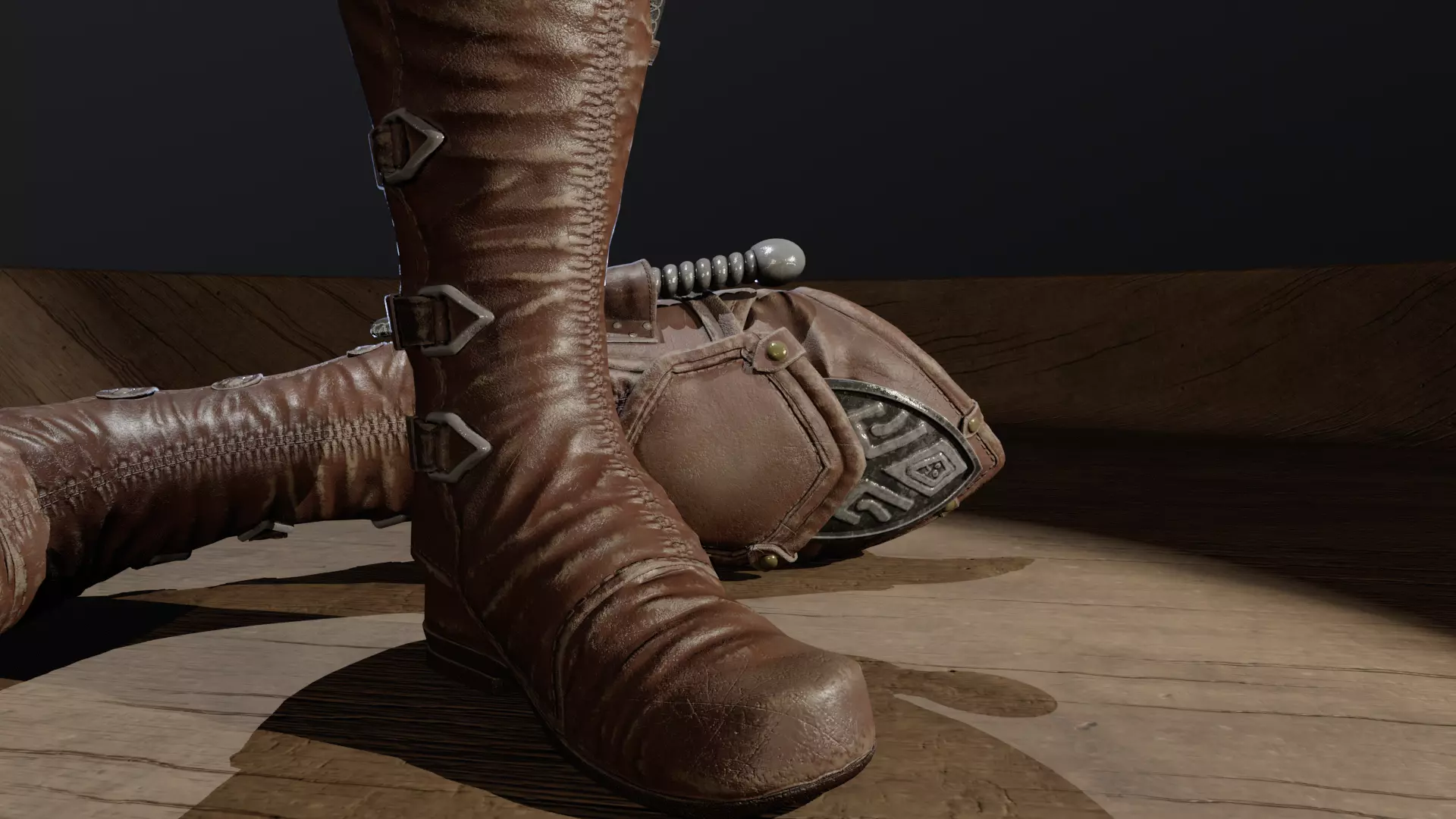Stylized Boot Low-poly 3D model_2