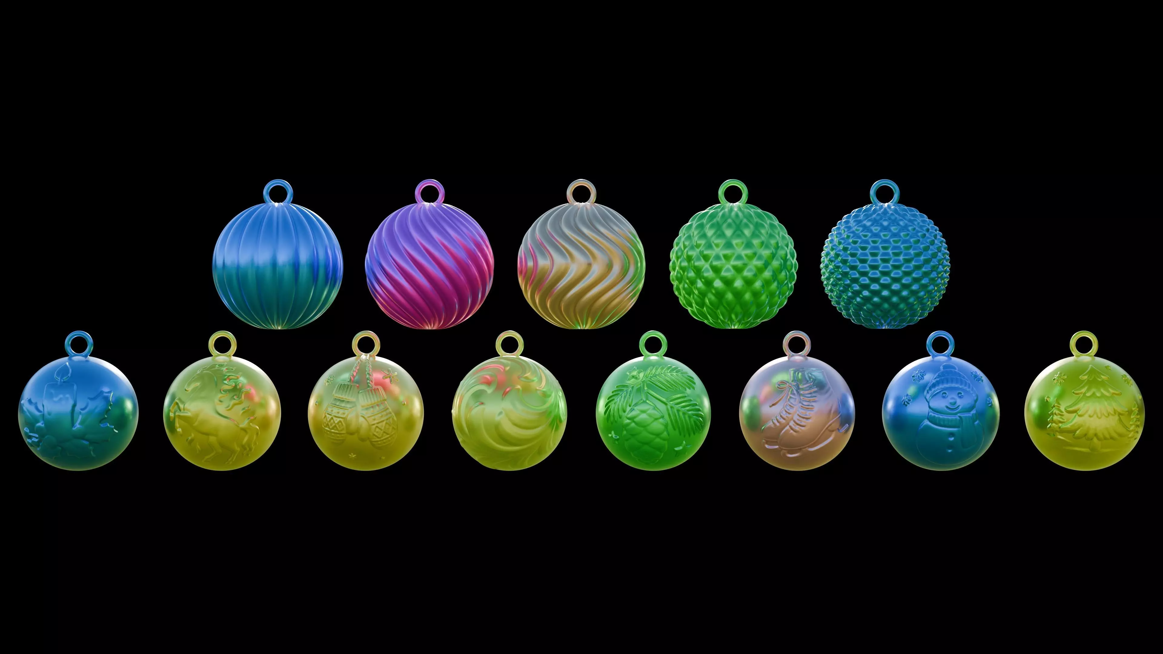 Christmas Balls 3D print model_0