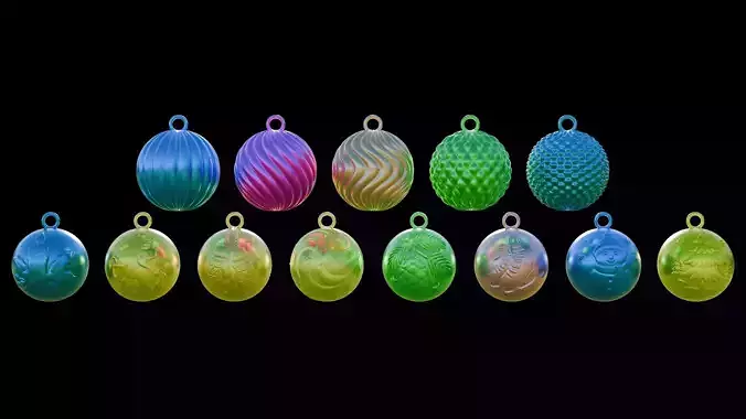 Christmas Balls 3D print model Christmas Balls 3D print model