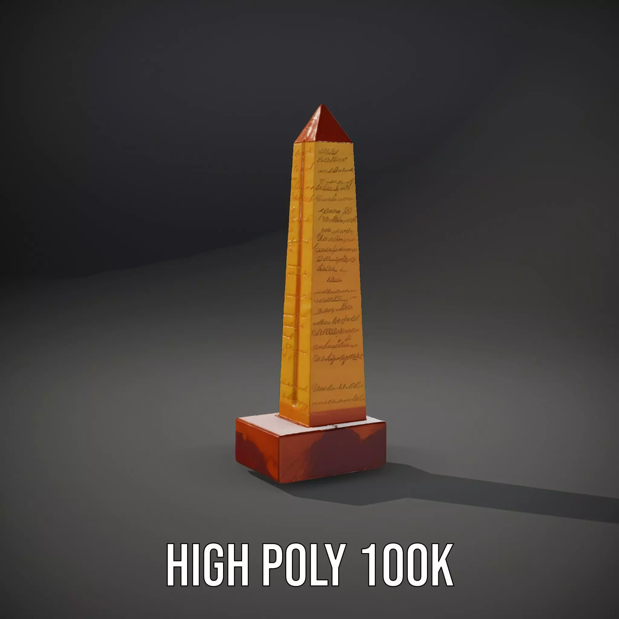 Amber Obelisk model pack Low-poly 3D model_8