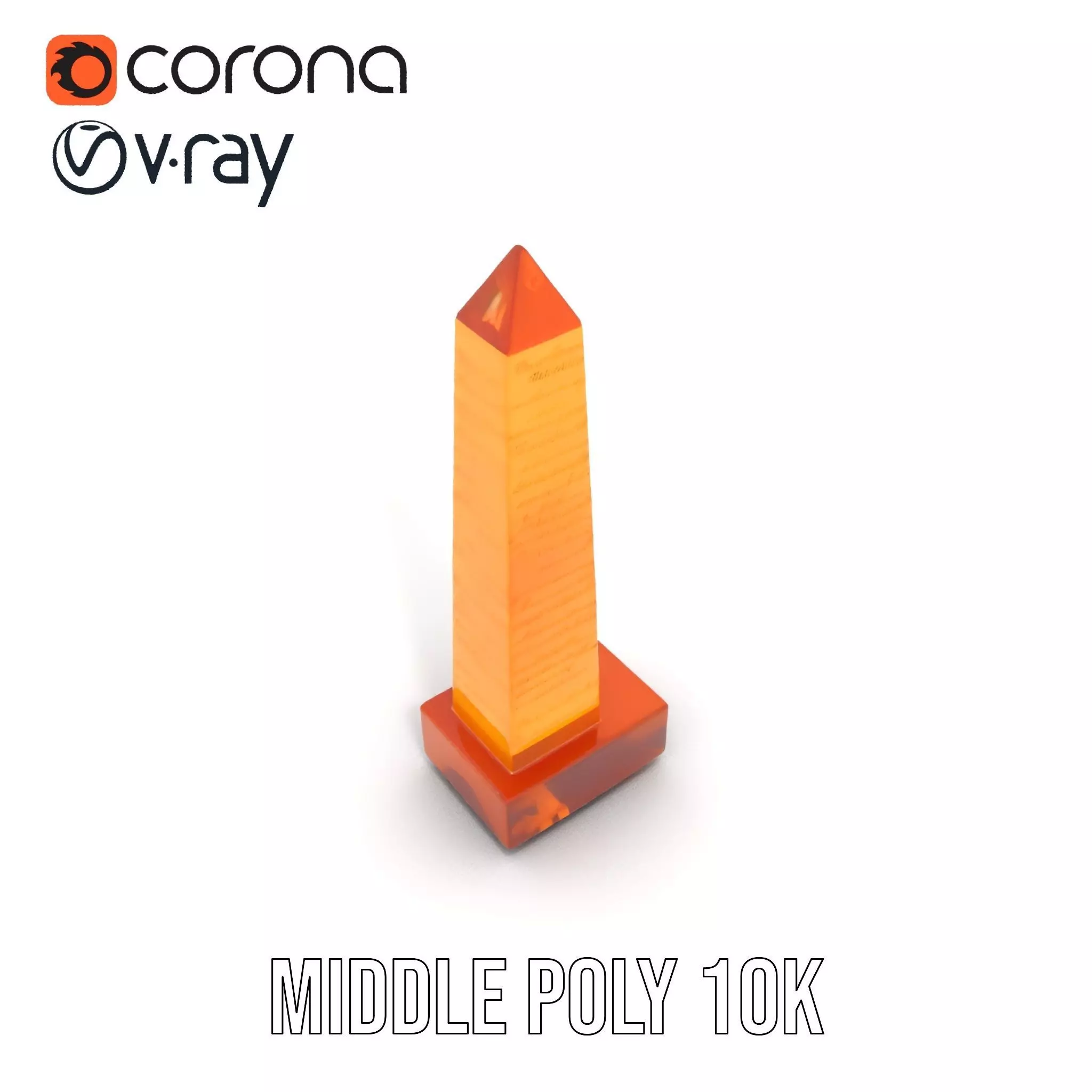 Amber Obelisk model pack Low-poly 3D model_6