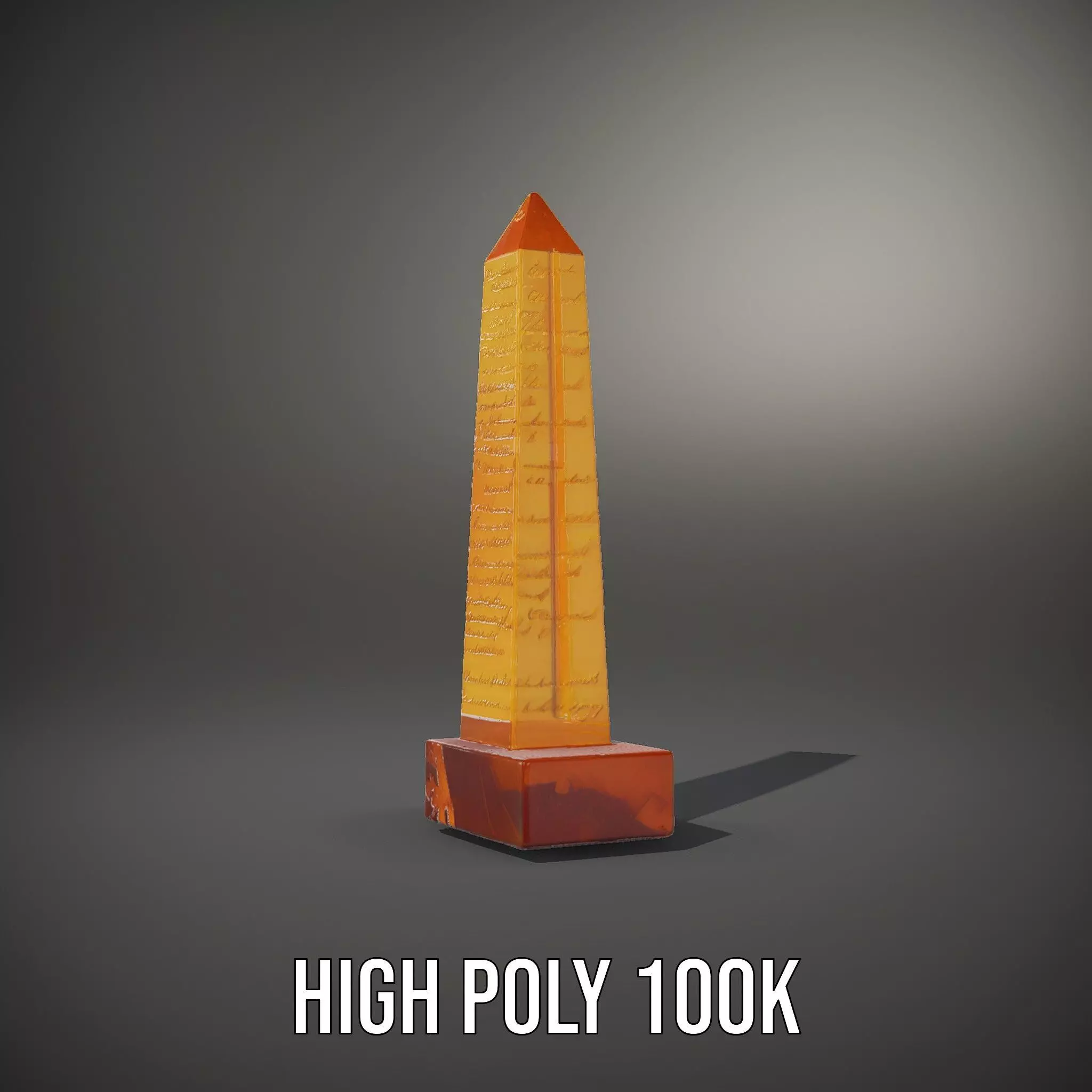Amber Obelisk model pack Low-poly 3D model_10