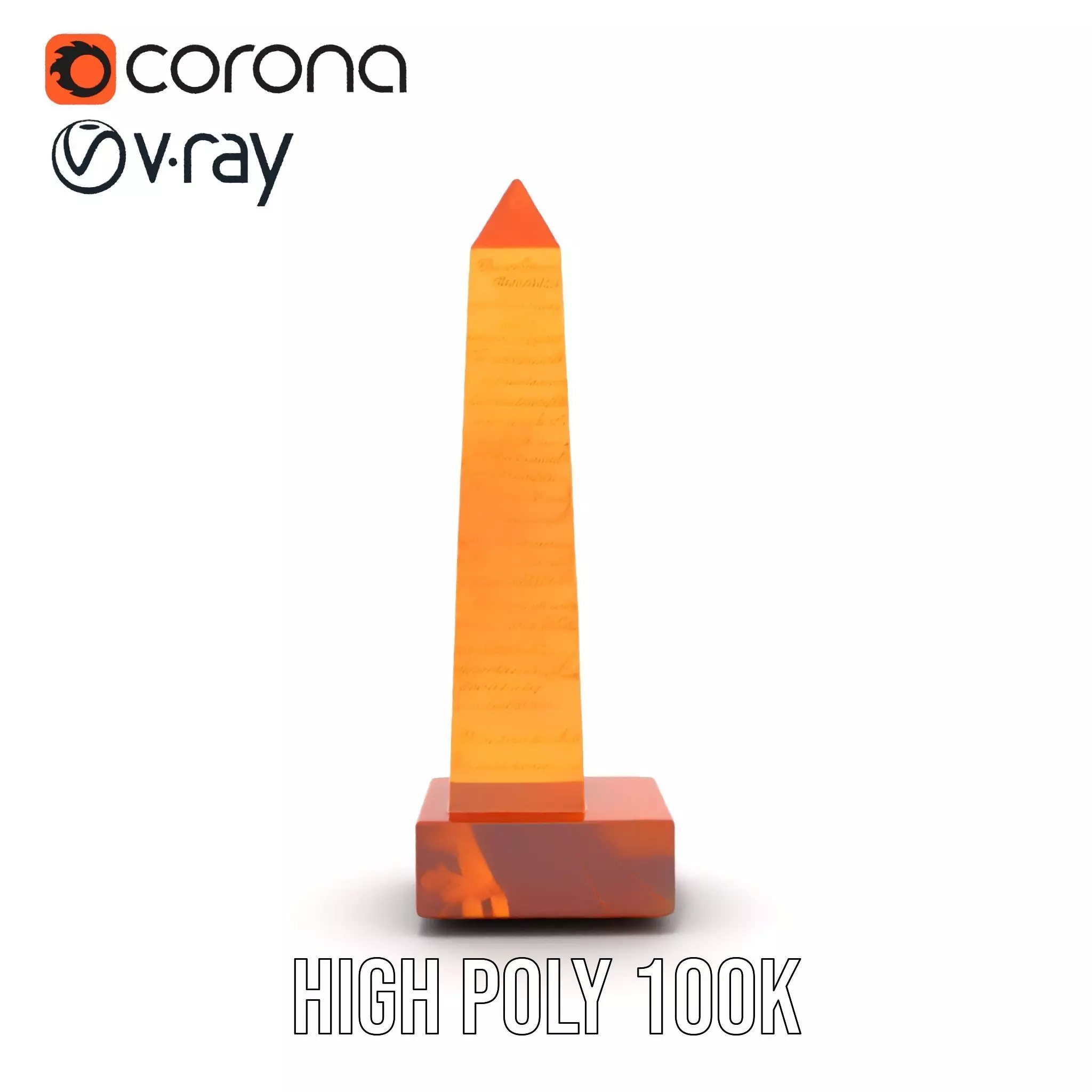 Amber Obelisk model pack Low-poly 3D model_28