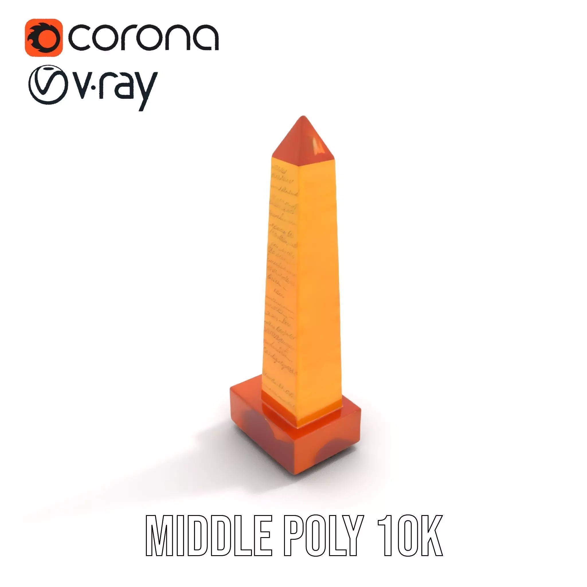 Amber Obelisk model pack Low-poly 3D model_13