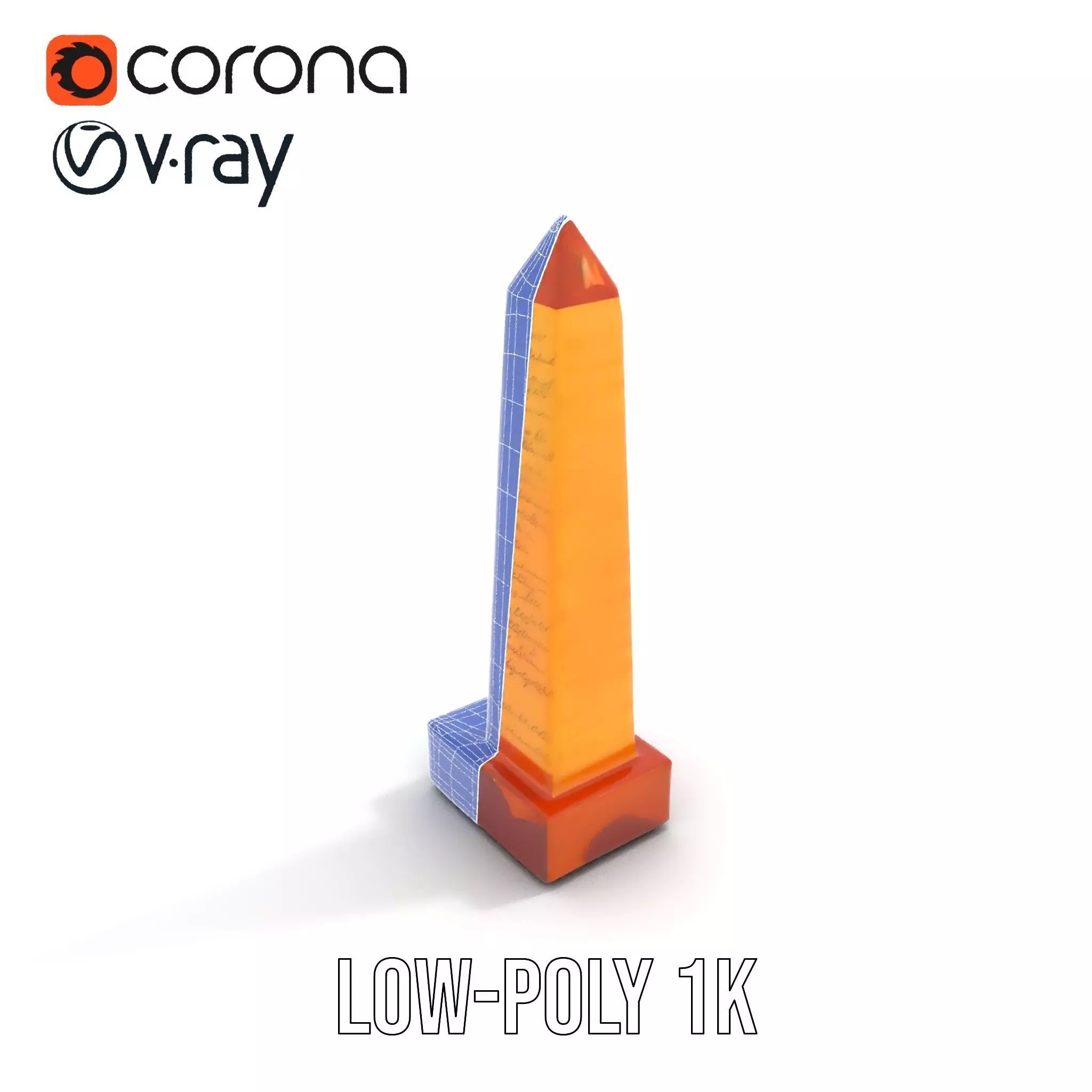 Amber Obelisk model pack Low-poly 3D model_14