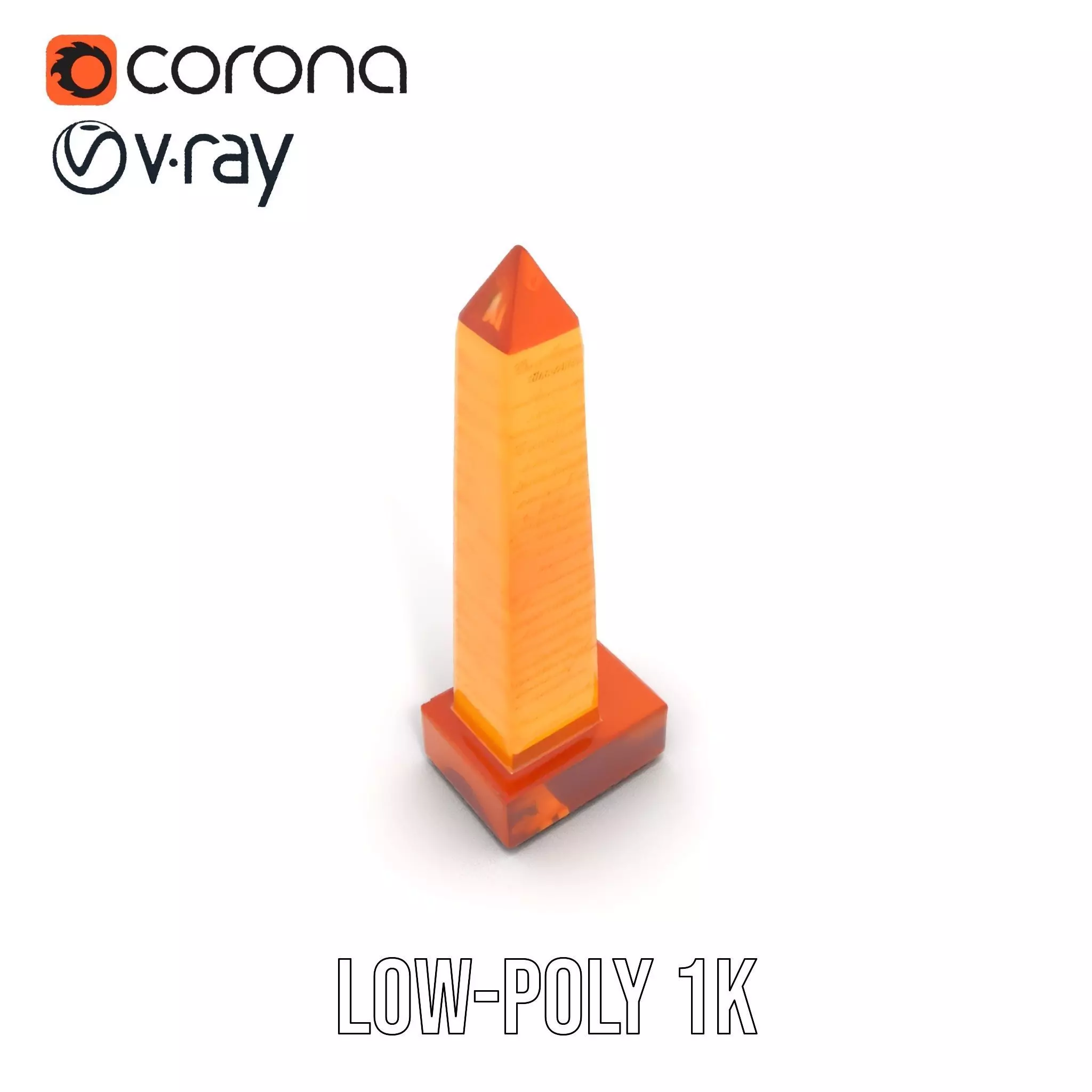 Amber Obelisk model pack Low-poly 3D model_19