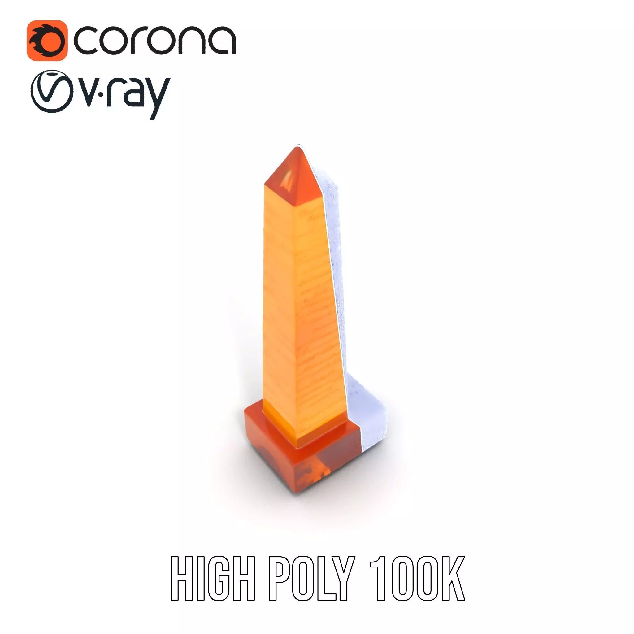 Amber Obelisk model pack Low-poly 3D model_31