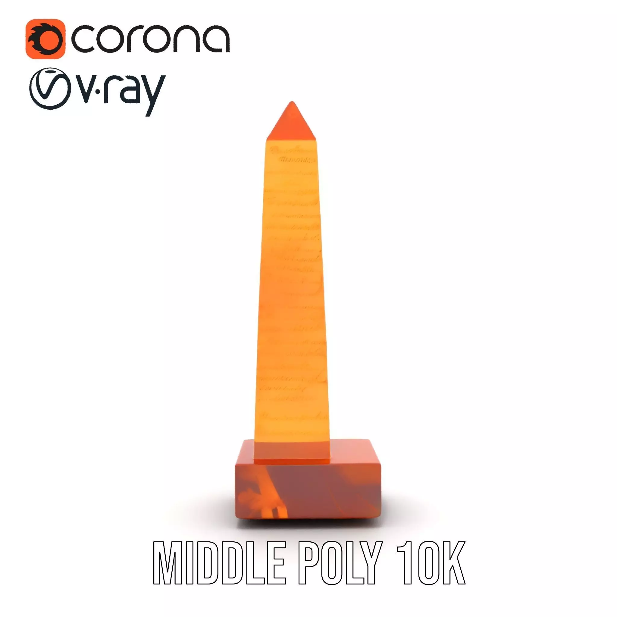 Amber Obelisk model pack Low-poly 3D model_15