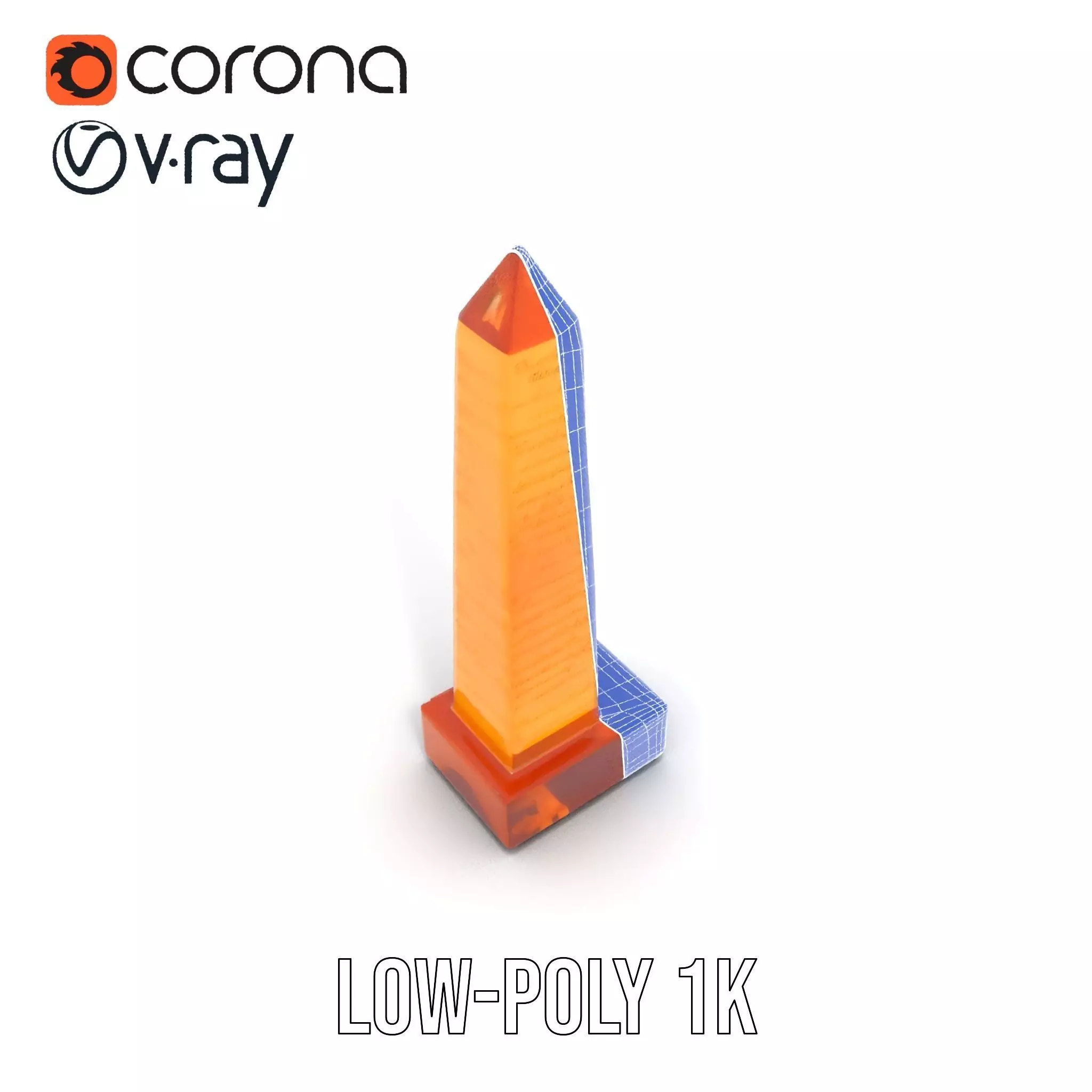 Amber Obelisk model pack Low-poly 3D model_25