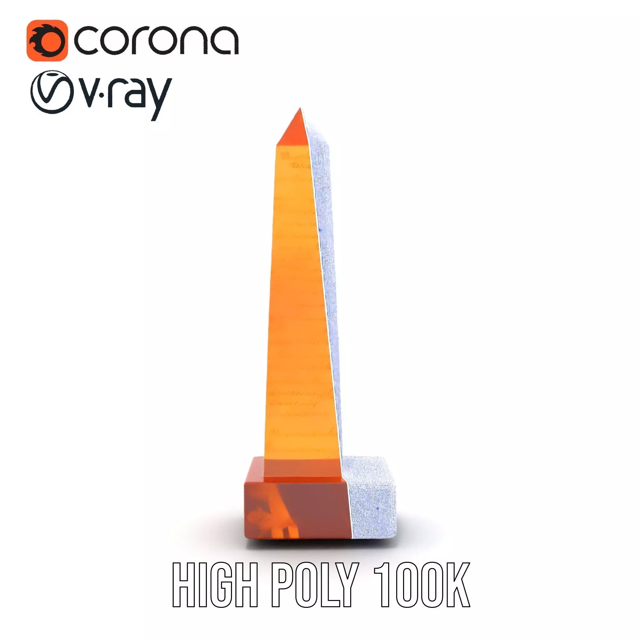 Amber Obelisk model pack Low-poly 3D model_33