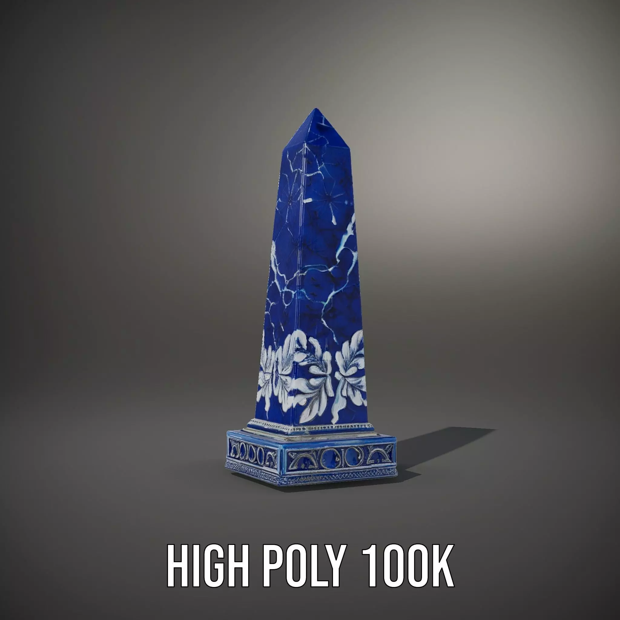 Cerulean Obelisk Dcor model pack Low-poly 3D model_10