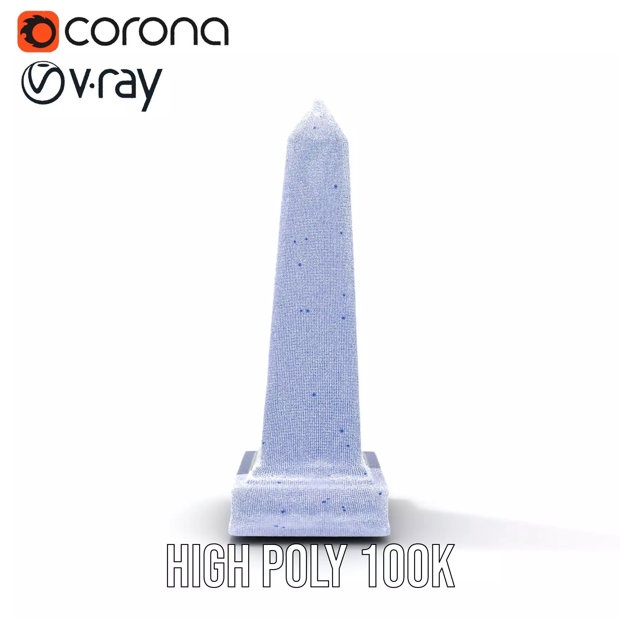Cerulean Obelisk Dcor model pack Low-poly 3D model_33