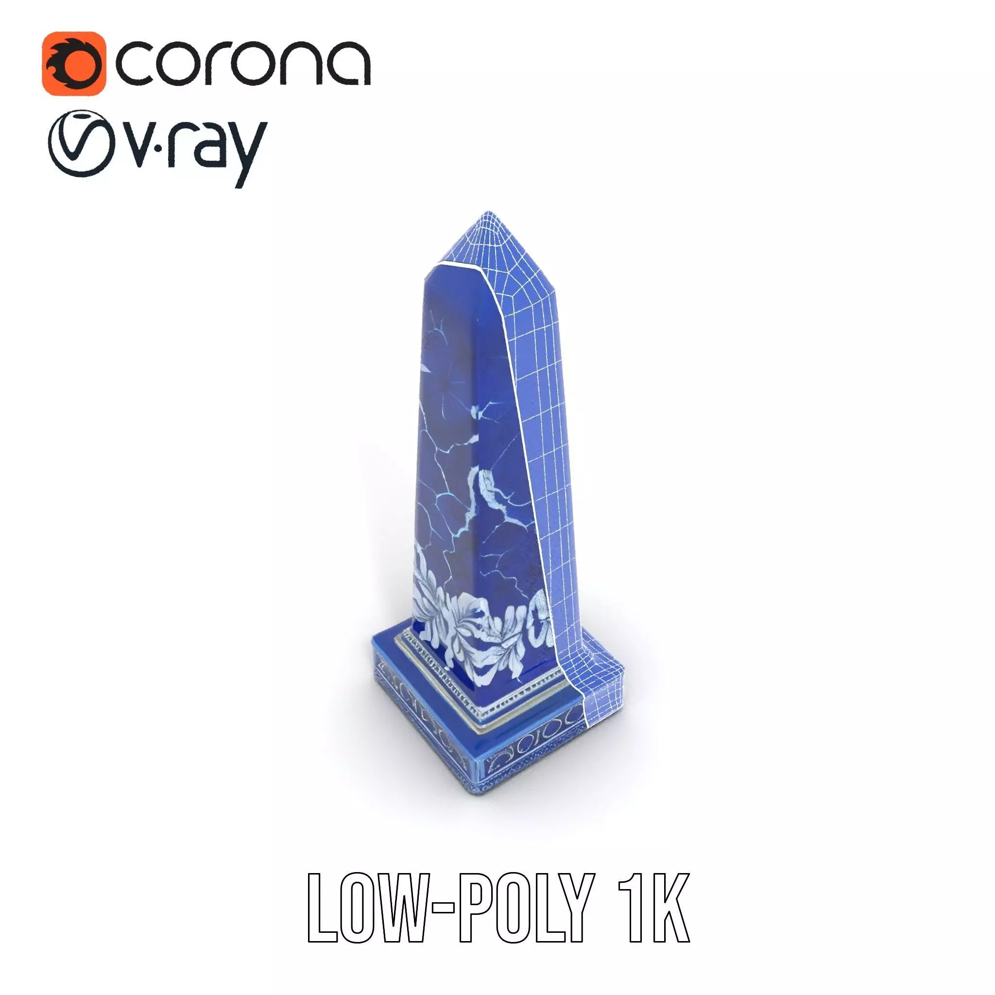 Cerulean Obelisk Dcor model pack Low-poly 3D model_25