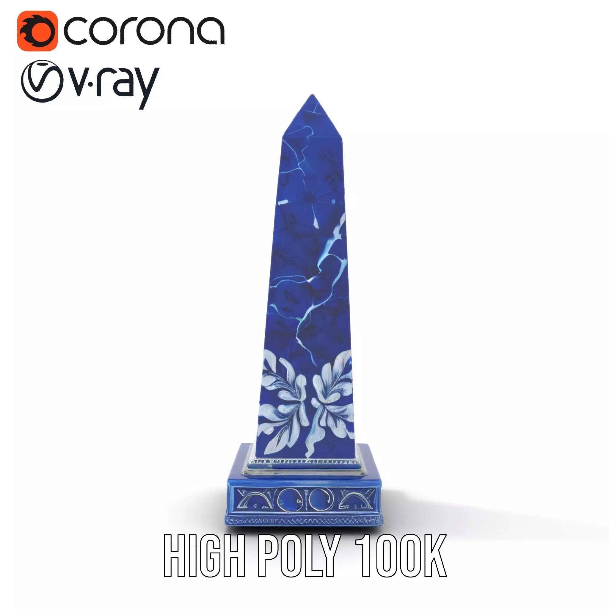 Cerulean Obelisk Dcor model pack Low-poly 3D model_21