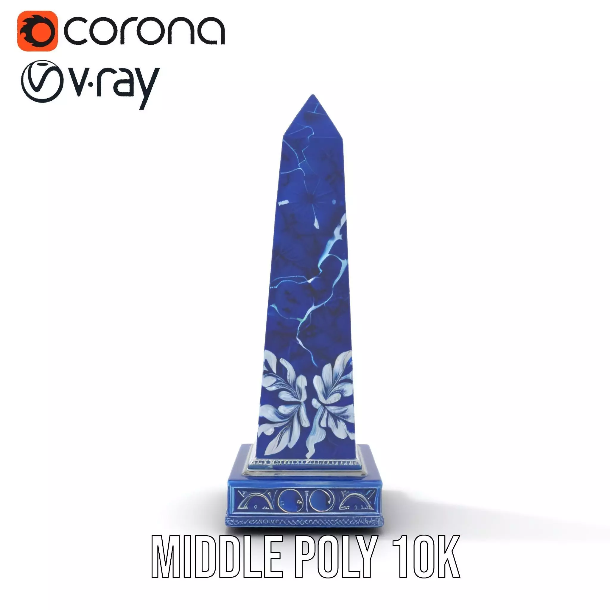 Cerulean Obelisk Dcor model pack Low-poly 3D model_6