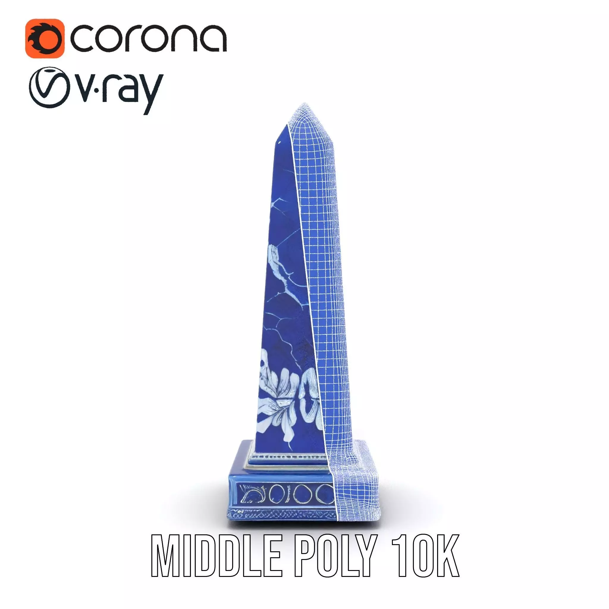 Cerulean Obelisk Dcor model pack Low-poly 3D model_16