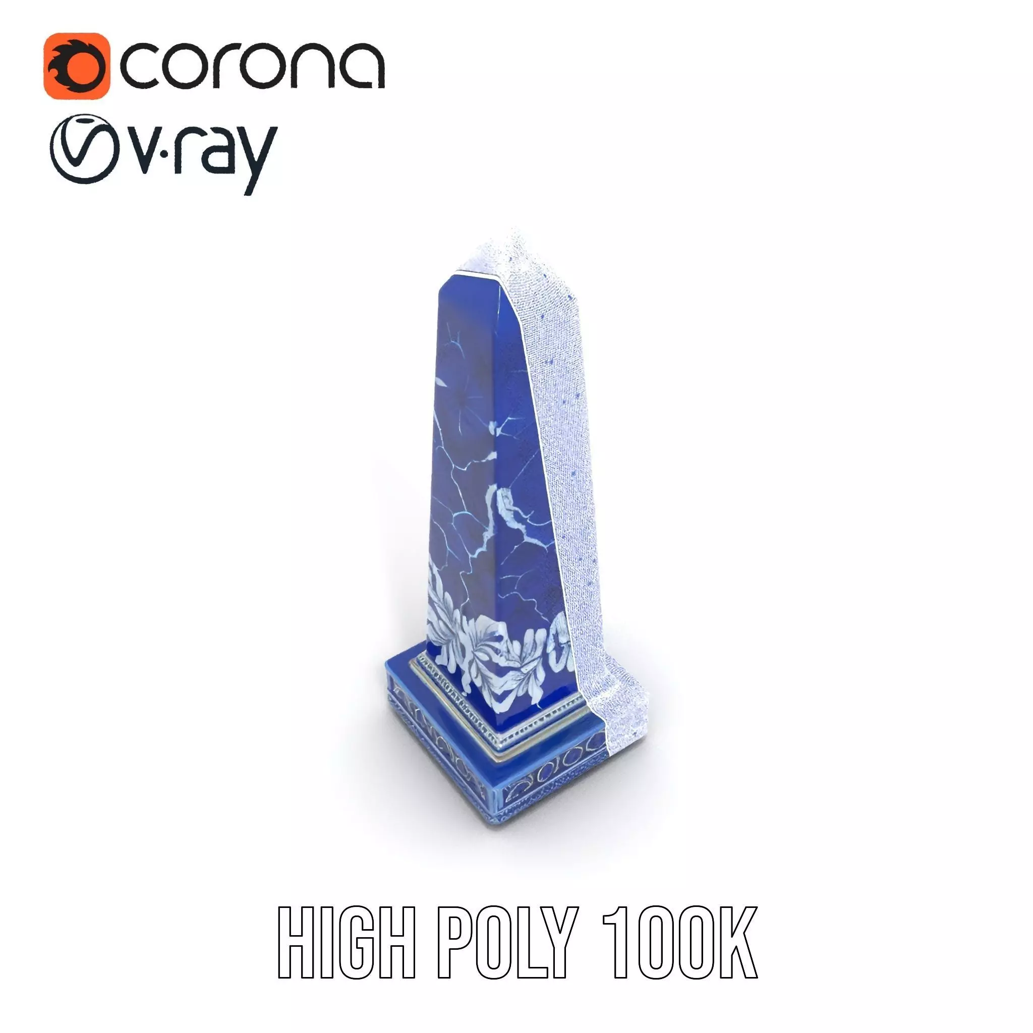 Cerulean Obelisk Dcor model pack Low-poly 3D model_29
